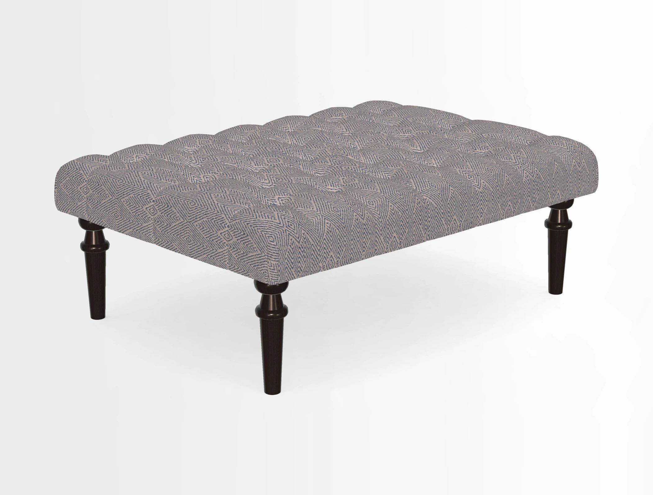 Pentlow Footstool in Mulberry Pompadour Floral Velvet Spice