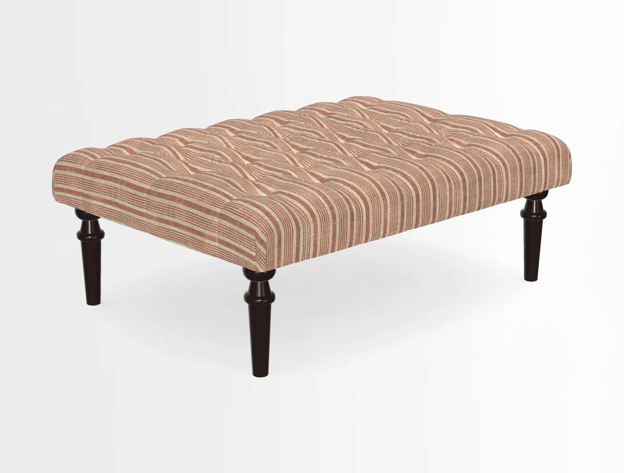 Pentlow Footstool in Mulberry Pompadour Floral Velvet Spice