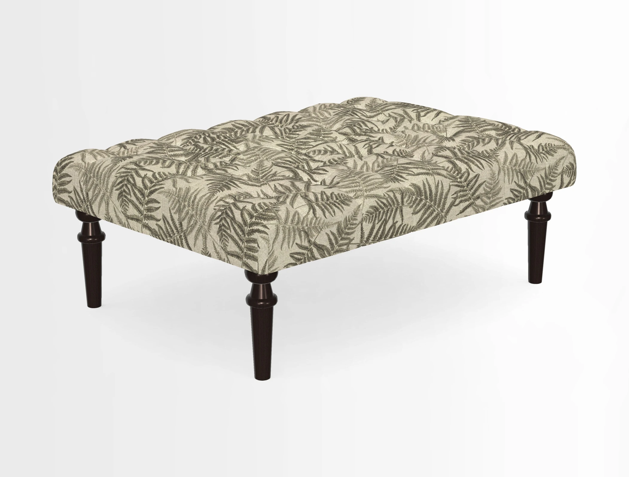 Pentlow Footstool in Mulberry Pompadour Floral Velvet Spice