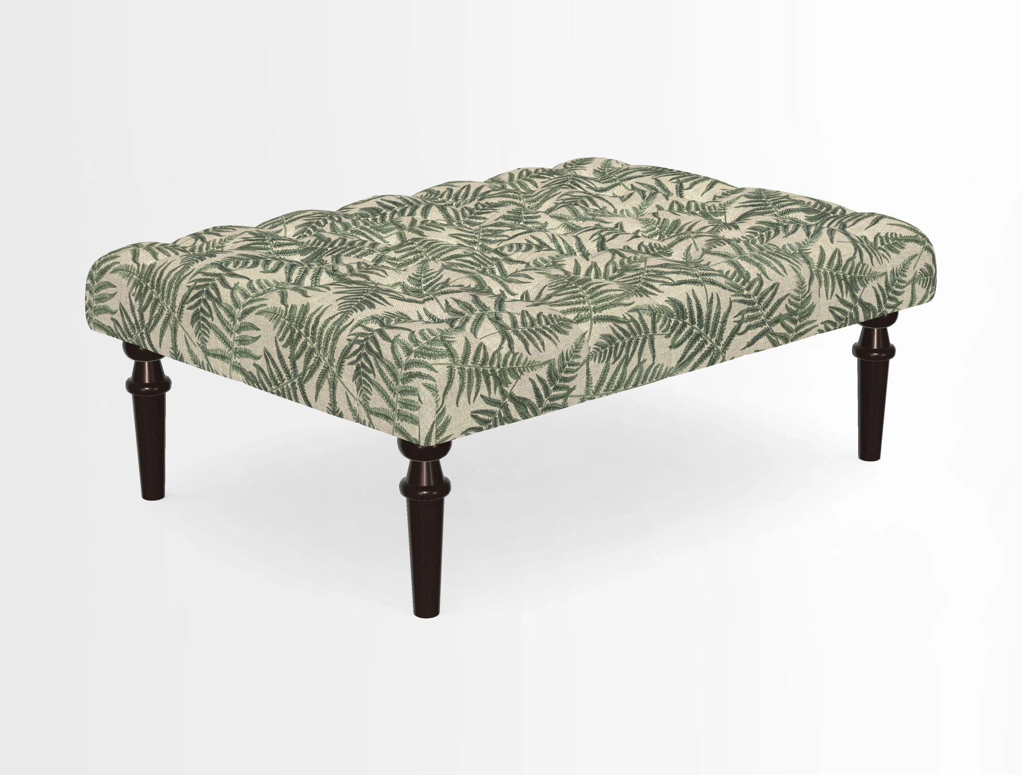 Pentlow Footstool in Mulberry Pompadour Floral Velvet Spice