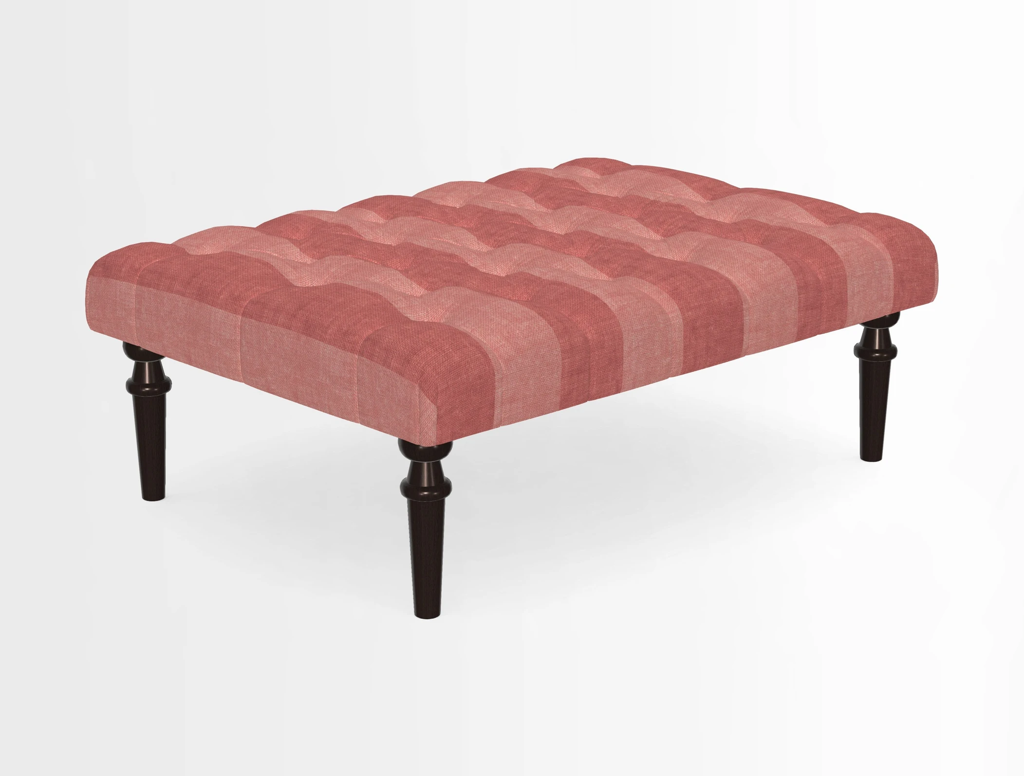 Pentlow Footstool in Mulberry Pompadour Floral Velvet Spice