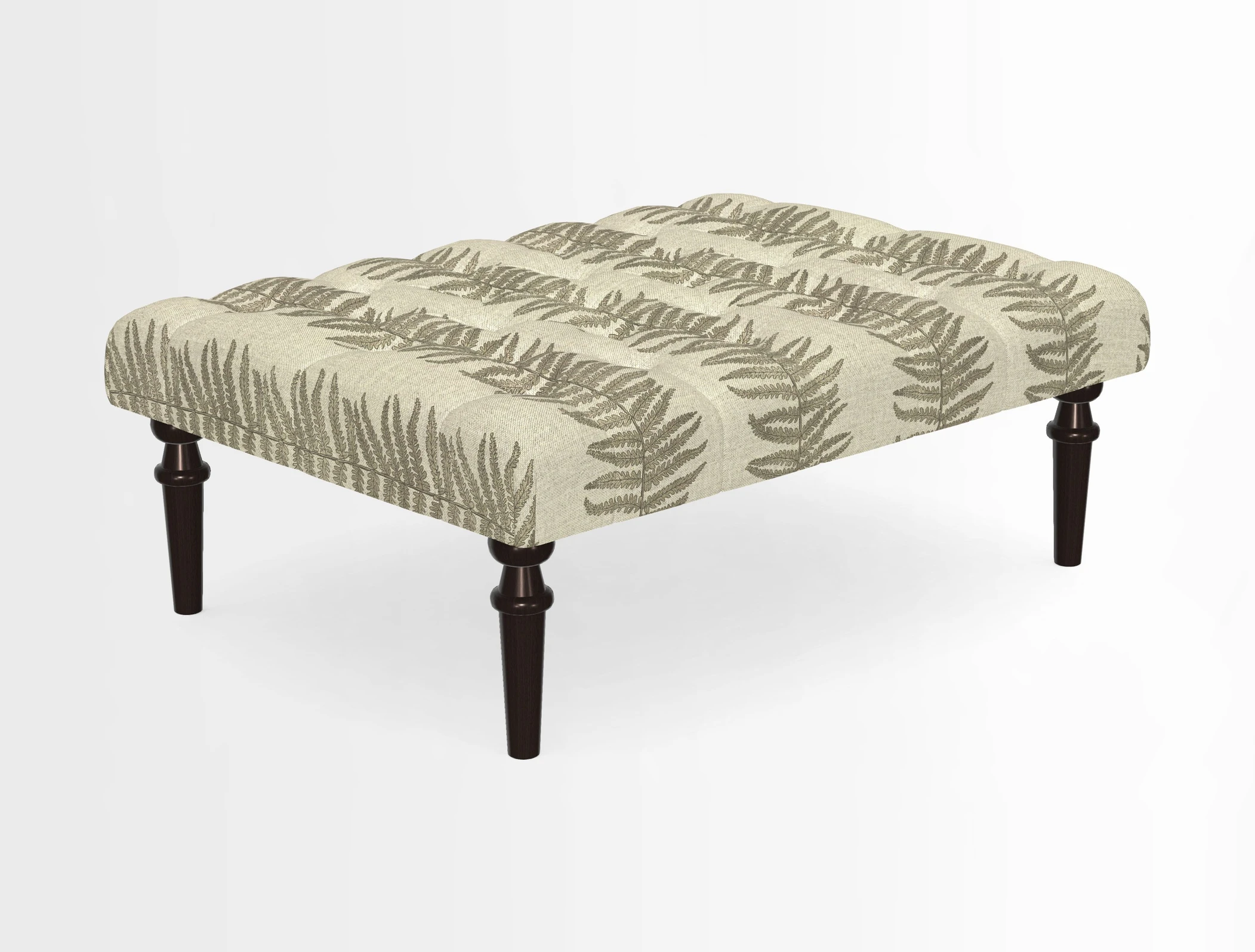 Pentlow Footstool in Mulberry Pompadour Floral Velvet Spice