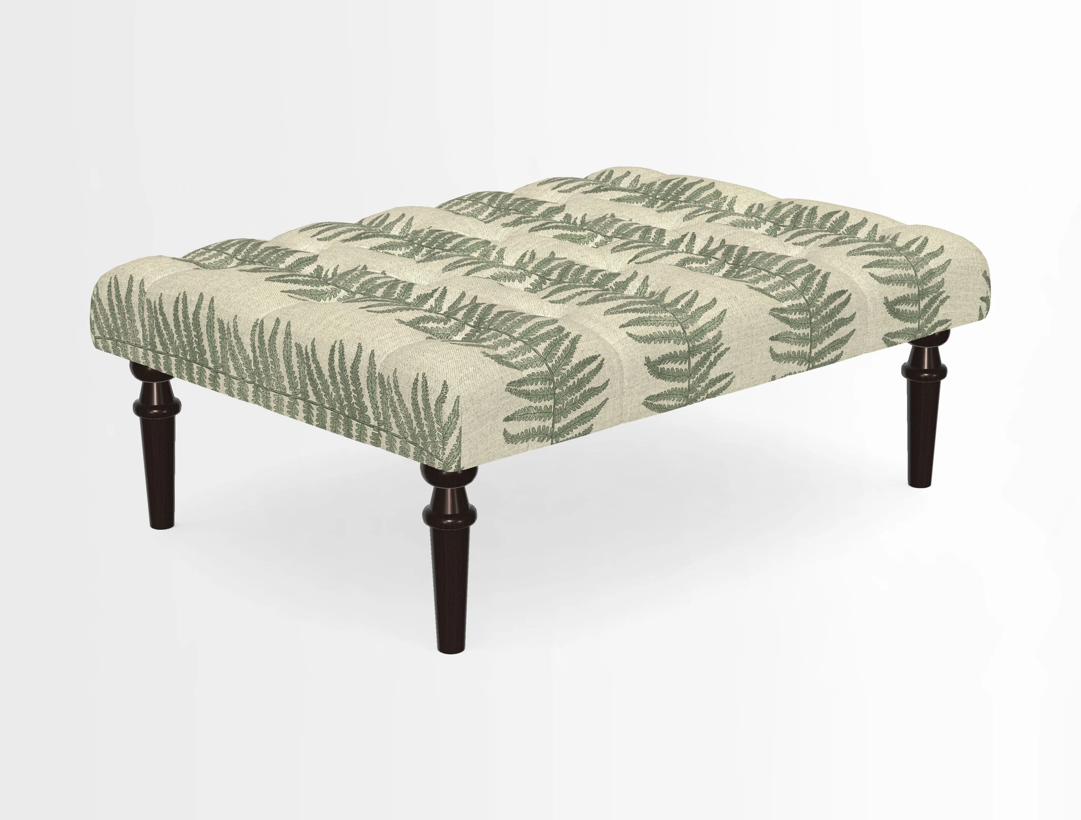 Pentlow Footstool in Mulberry Pompadour Floral Velvet Spice