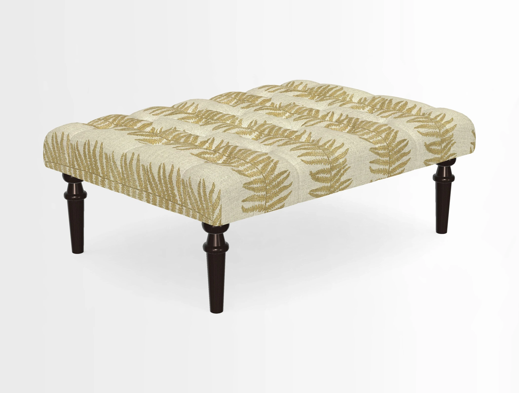 Pentlow Footstool in Mulberry Pompadour Floral Velvet Spice