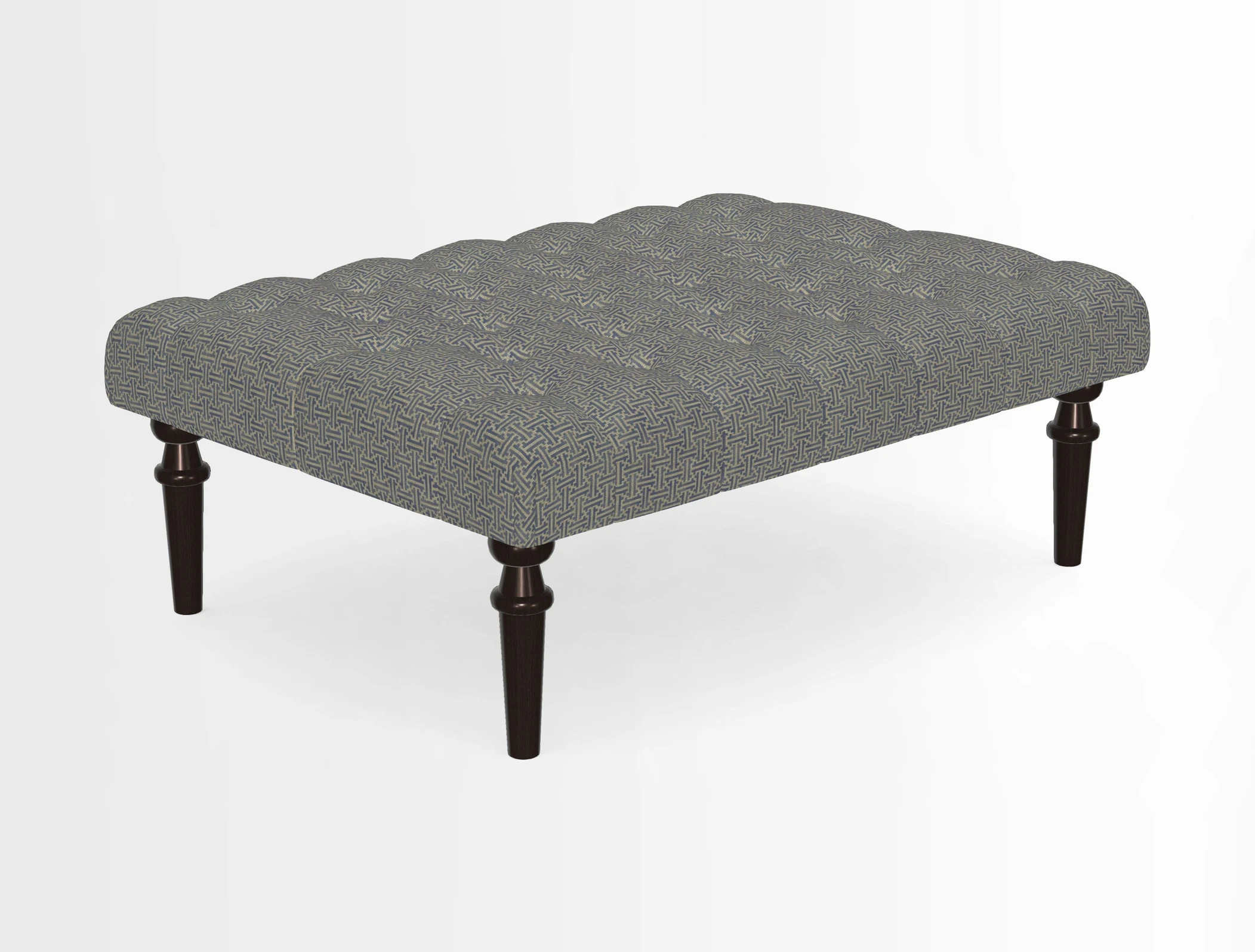 Pentlow Footstool in Mulberry Pompadour Floral Velvet Spice