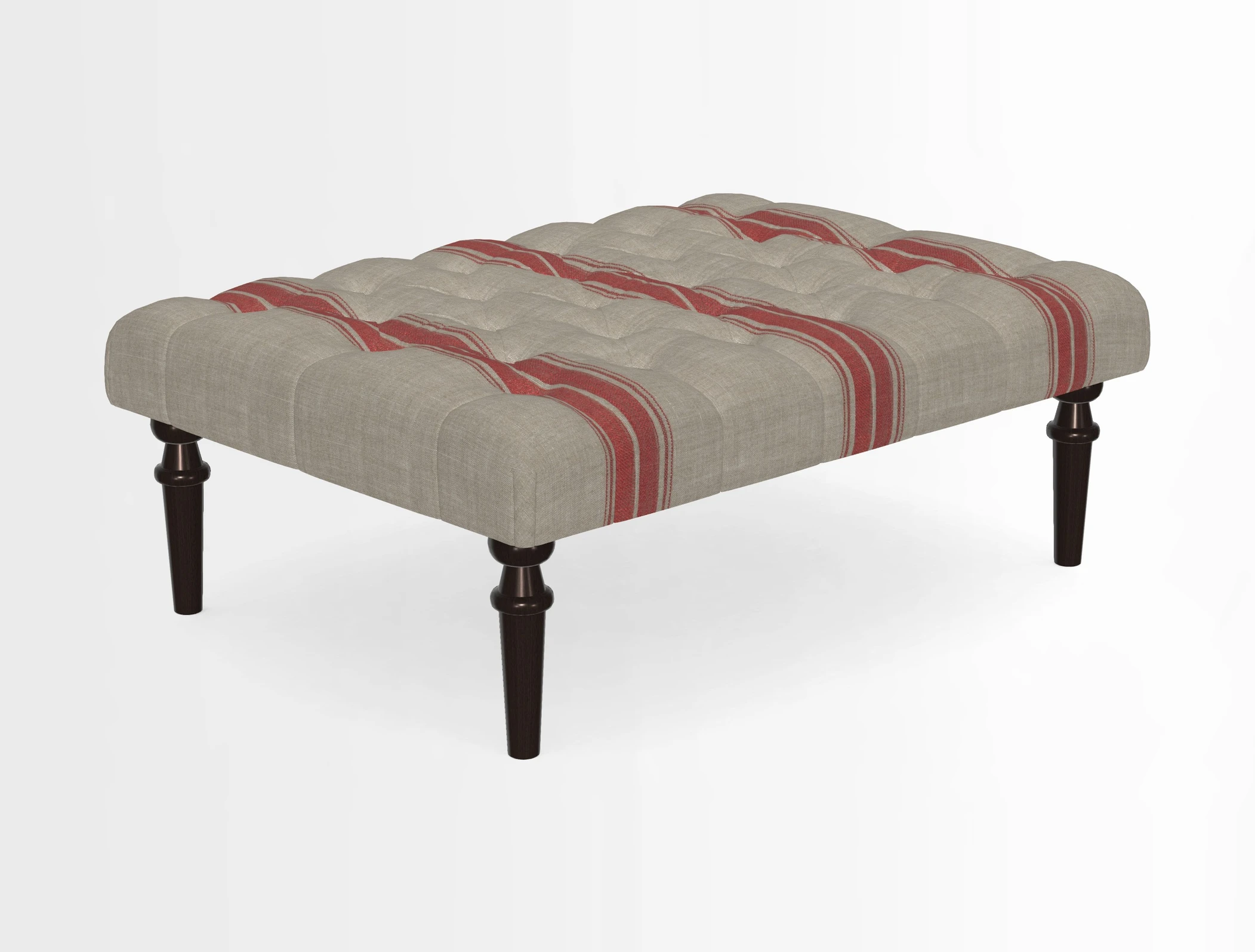 Pentlow Footstool in Mulberry Pompadour Floral Velvet Spice