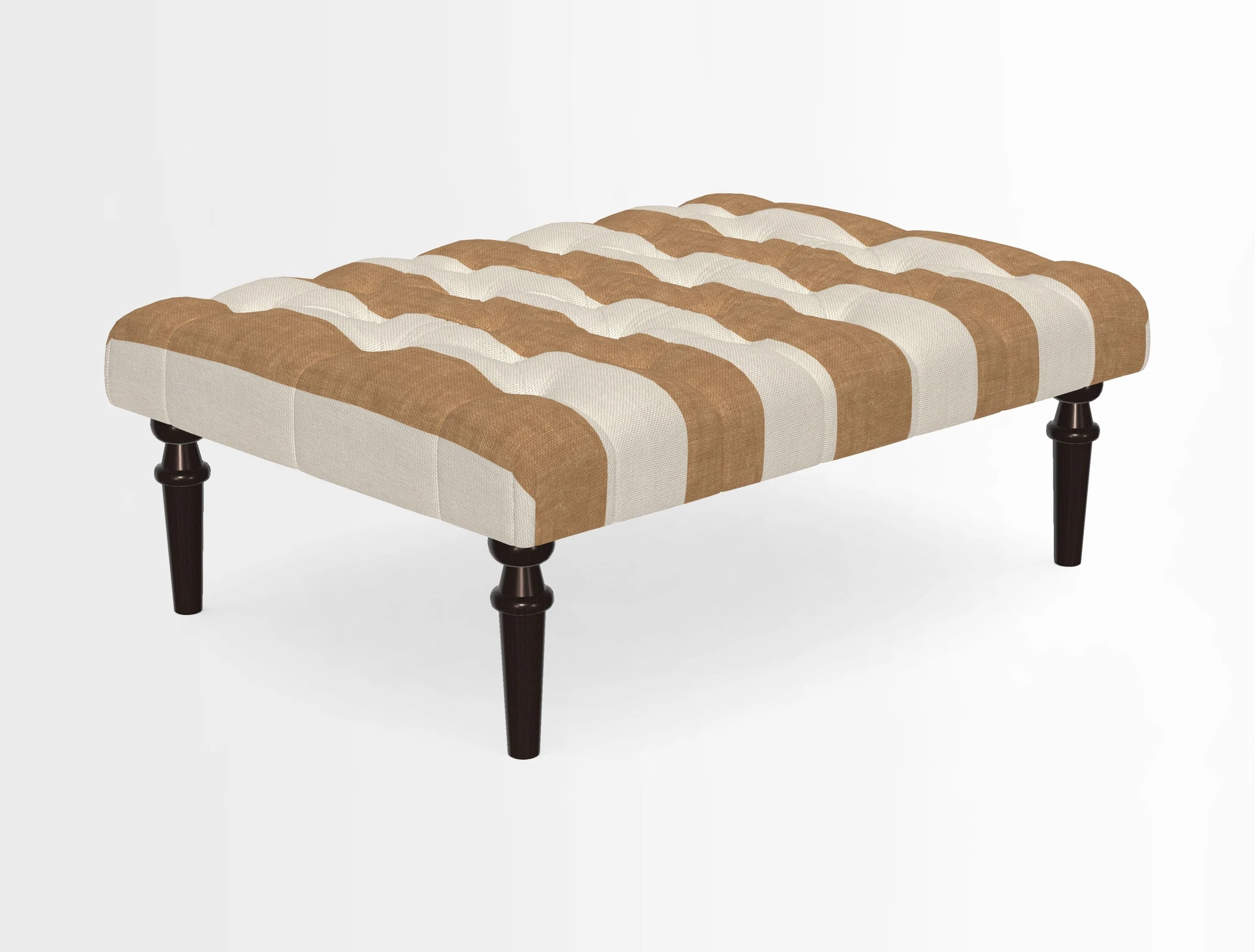 Pentlow Footstool in Mulberry Pompadour Floral Velvet Spice