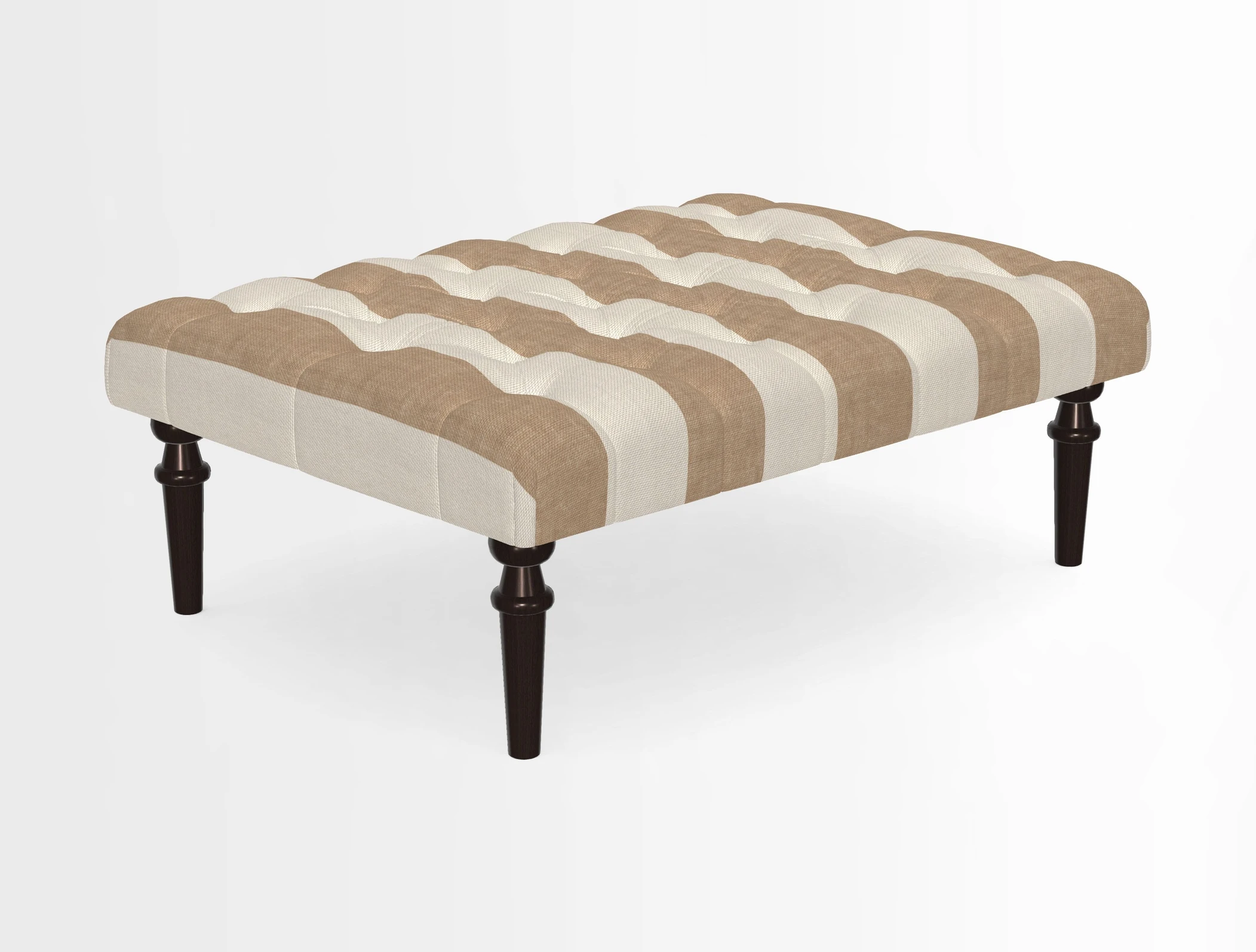 Pentlow Footstool in Mulberry Pompadour Floral Velvet Spice