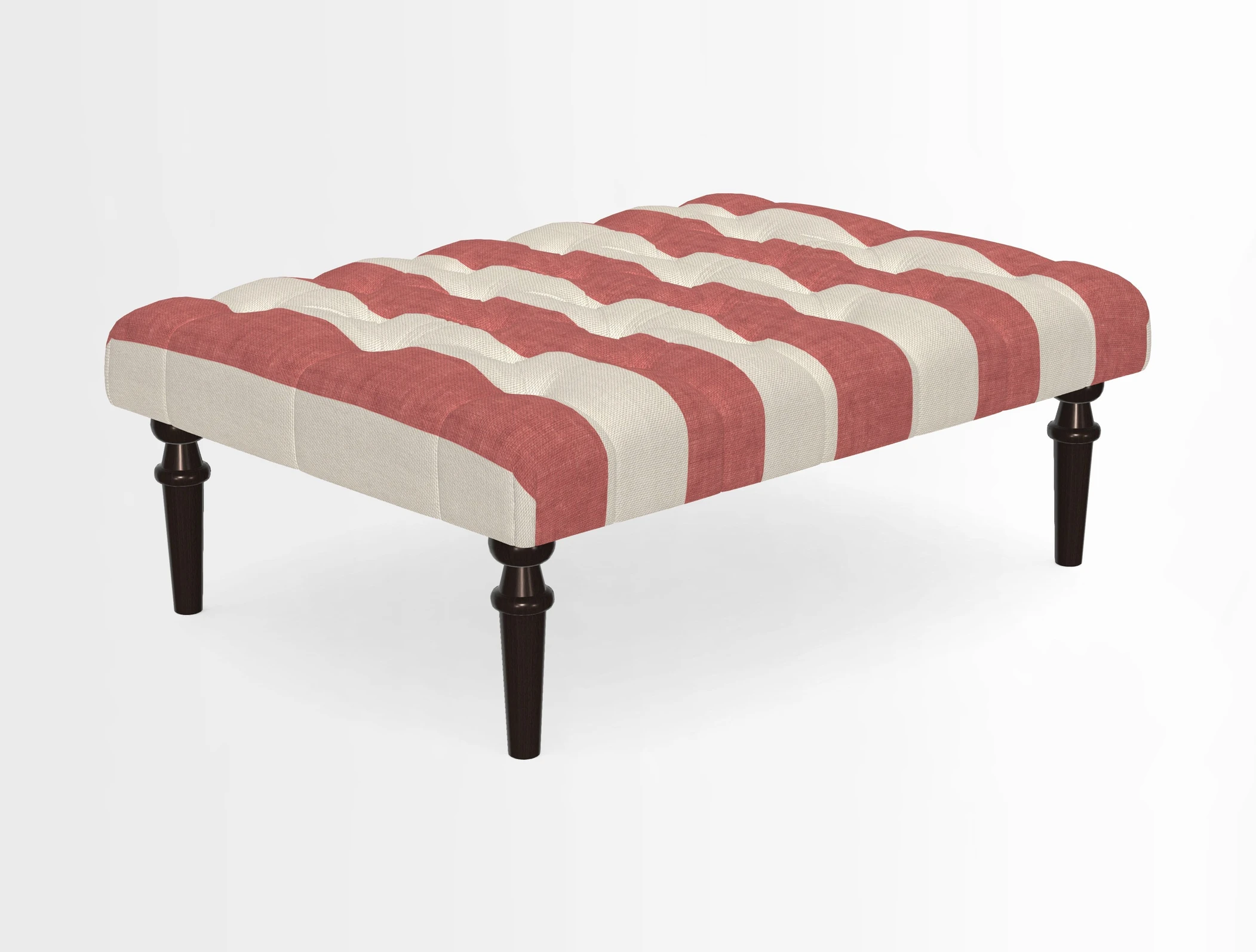 Pentlow Footstool in Mulberry Pompadour Floral Velvet Spice