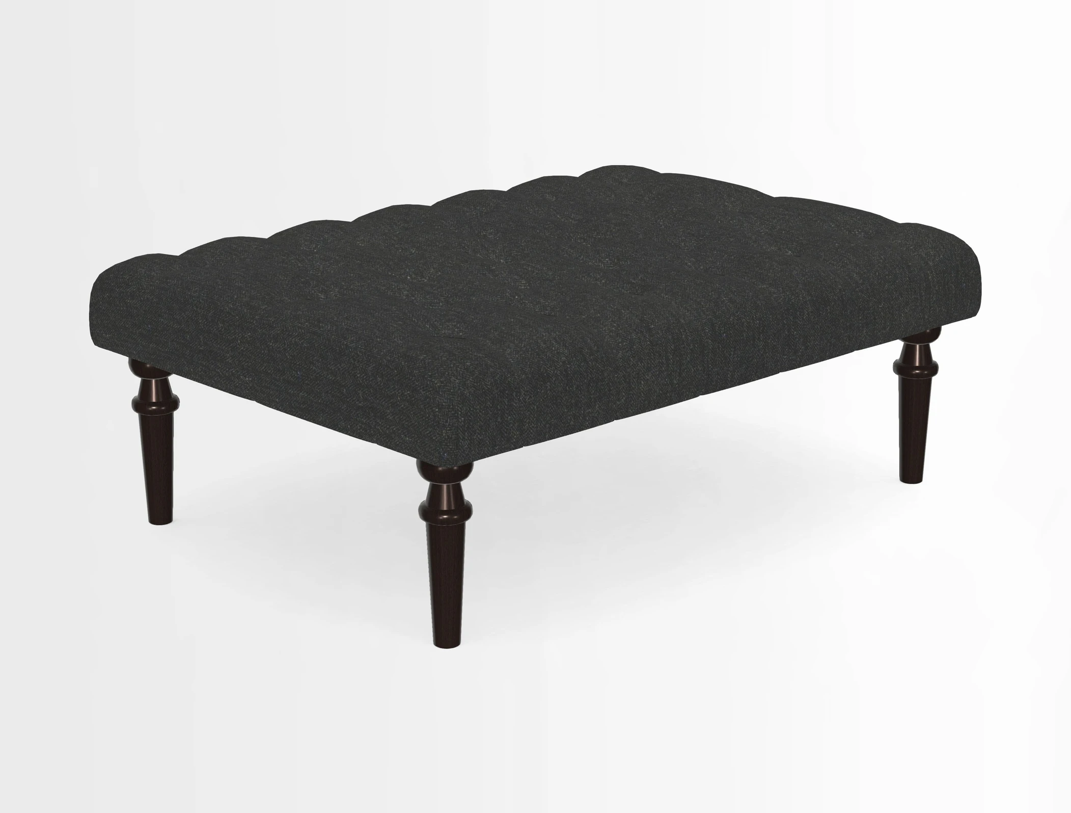 Pentlow Footstool in Mulberry Pompadour Floral Velvet Spice
