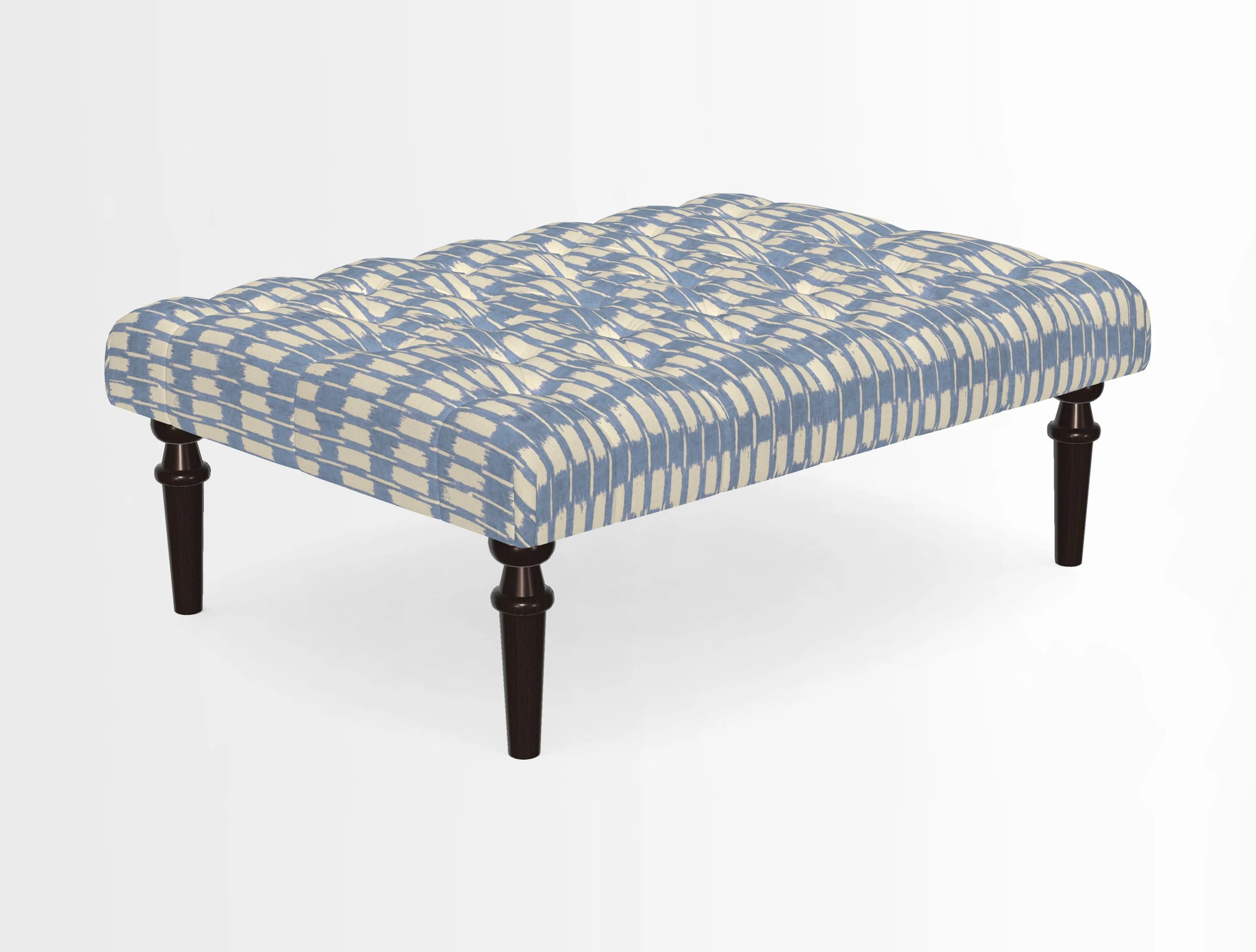 Pentlow Footstool in Mulberry Pompadour Floral Velvet Spice