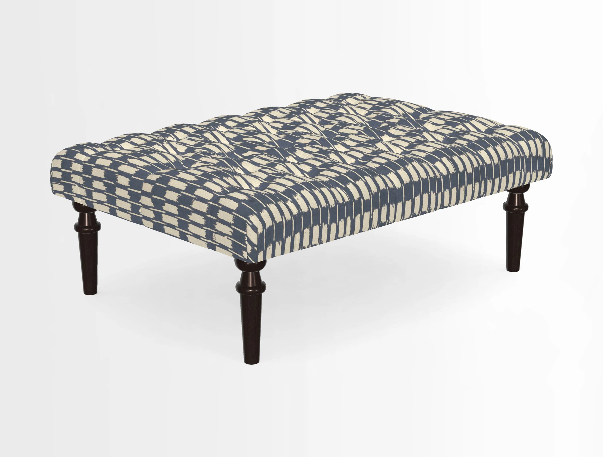 Pentlow Footstool in Mulberry Pompadour Floral Velvet Spice