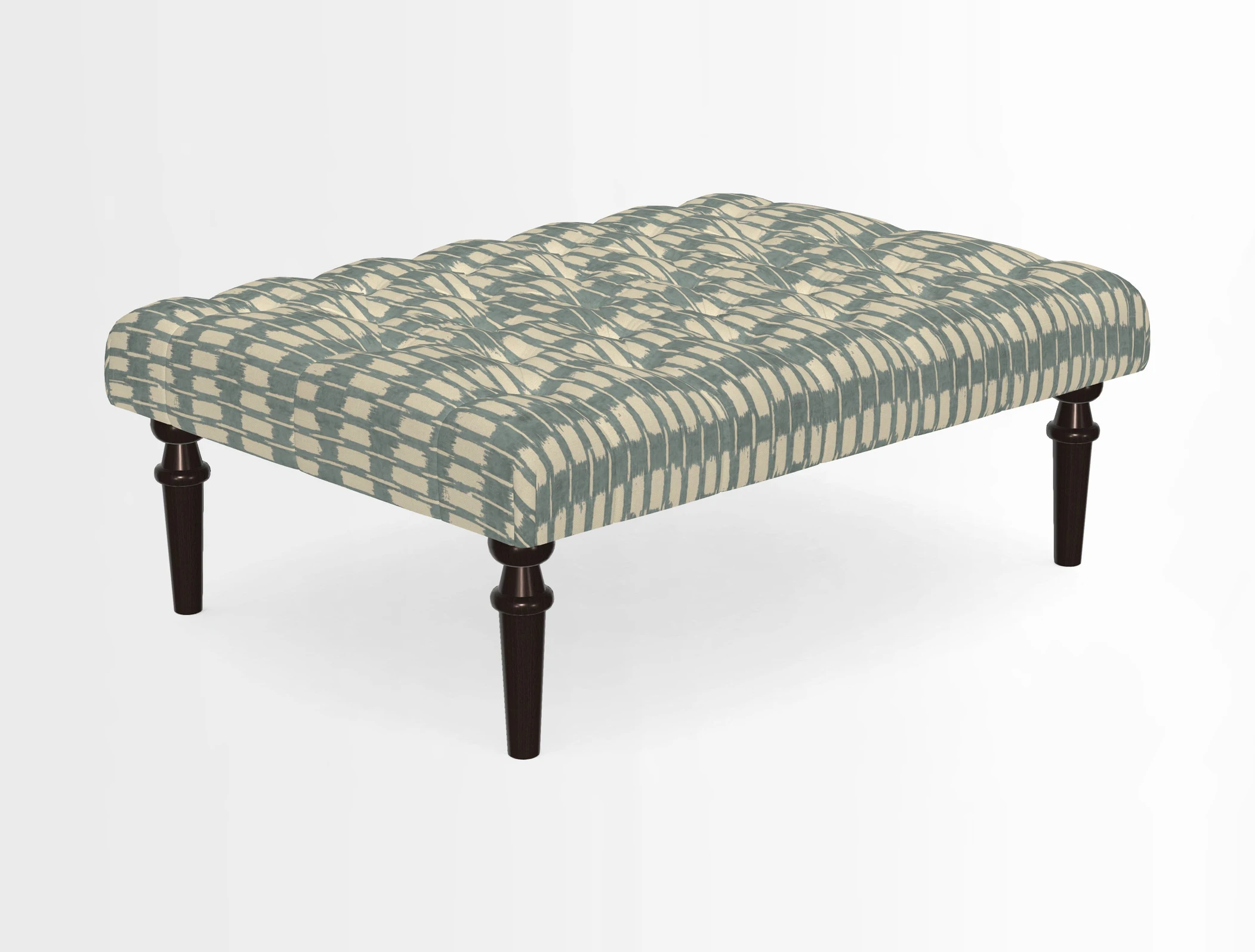 Pentlow Footstool in Mulberry Pompadour Floral Velvet Spice