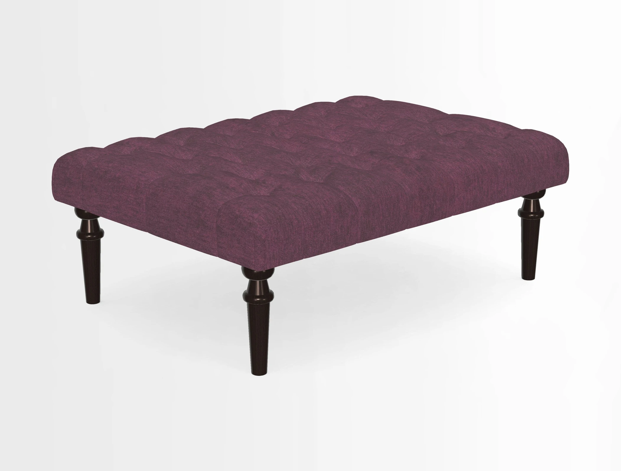 Pentlow Footstool in Mulberry Pompadour Floral Velvet Spice