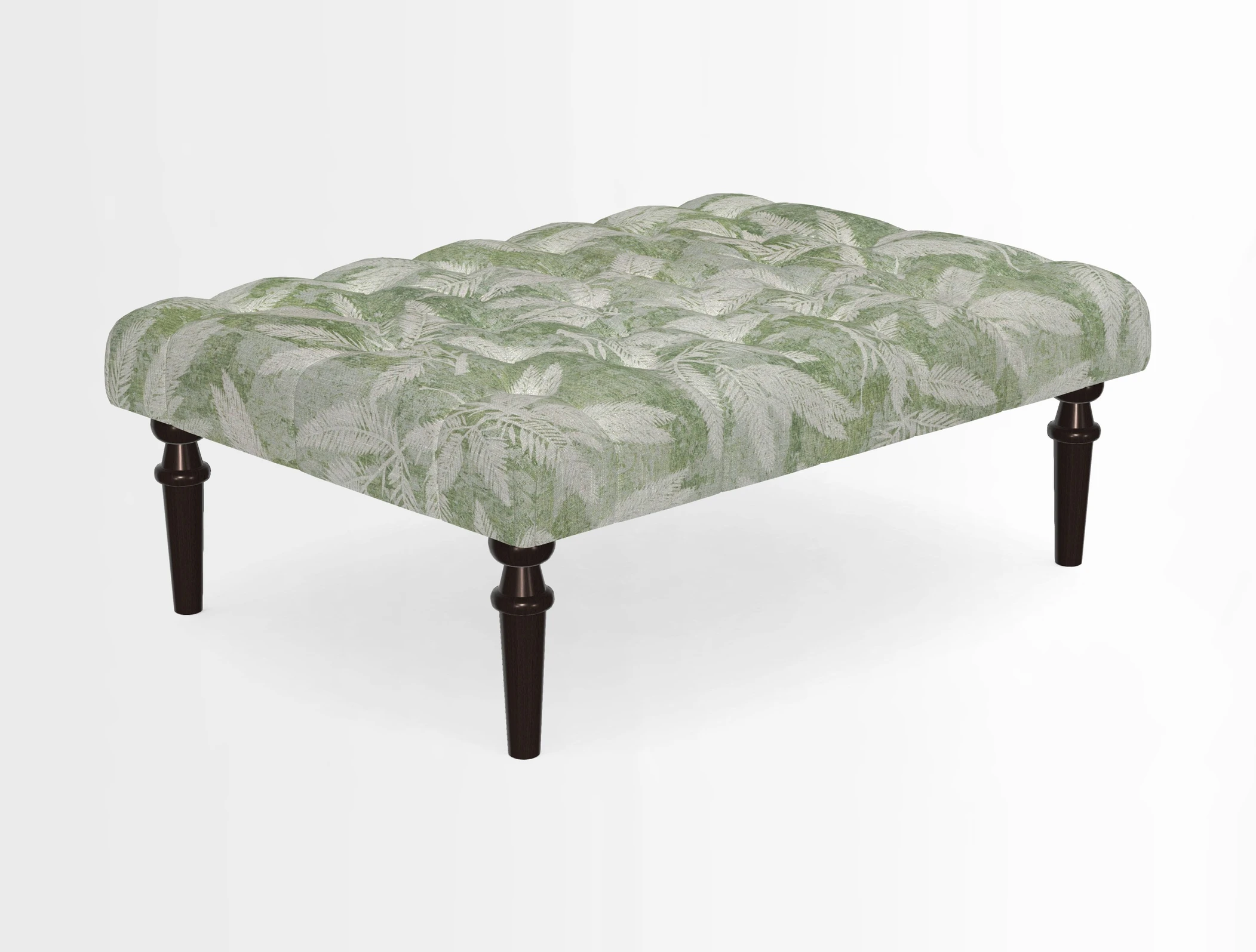 Pentlow Footstool in Mulberry Pompadour Floral Velvet Spice
