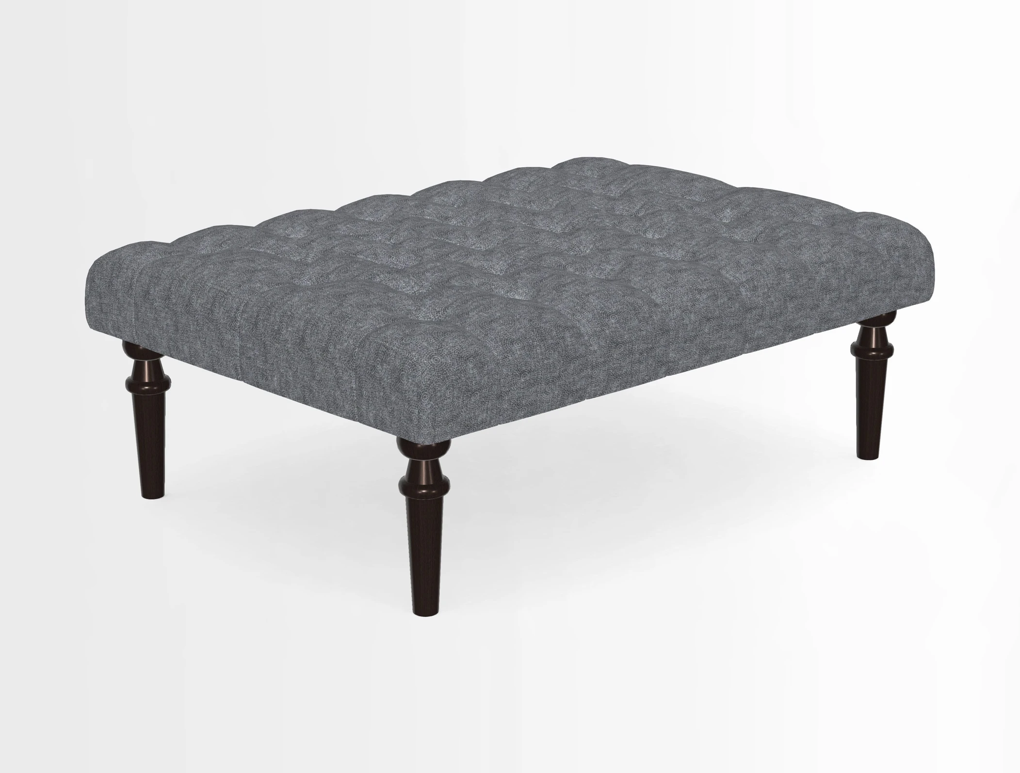 Pentlow Footstool in Mulberry Pompadour Floral Velvet Spice