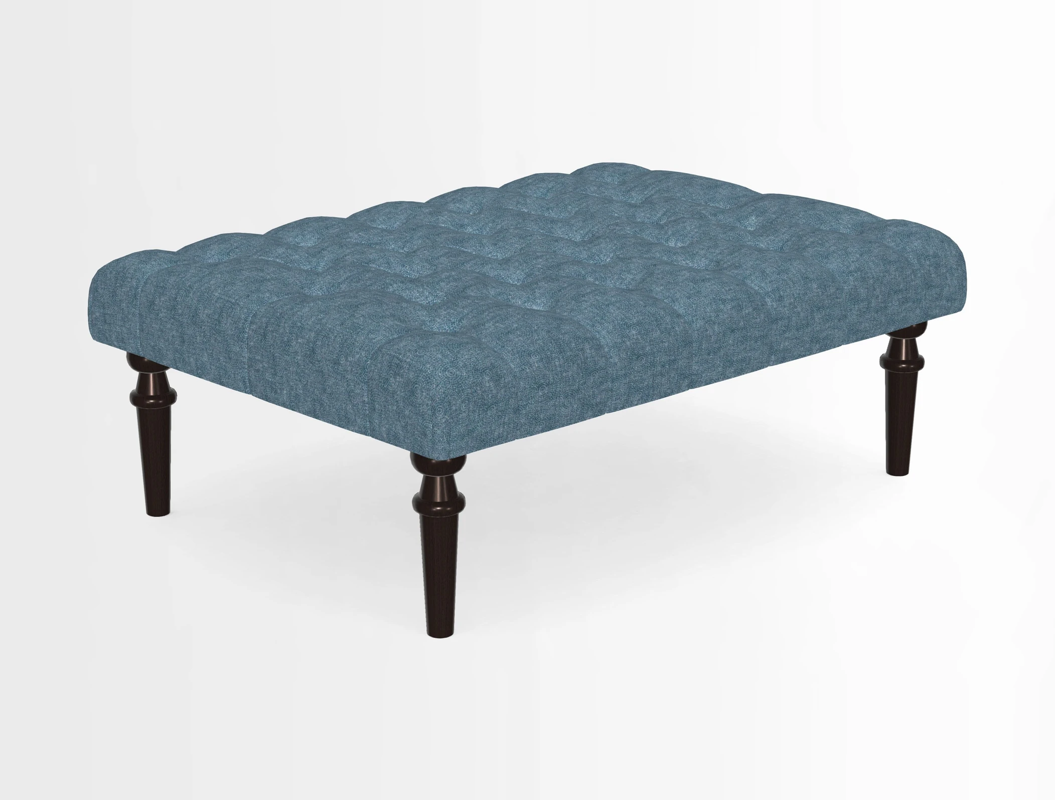 Pentlow Footstool in Mulberry Pompadour Floral Velvet Spice