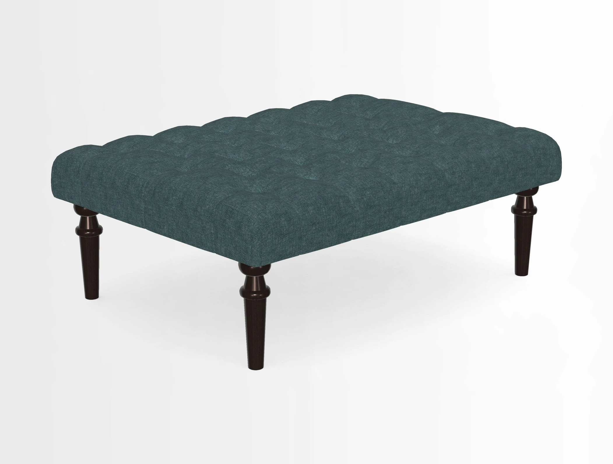 Pentlow Footstool in Mulberry Pompadour Floral Velvet Spice