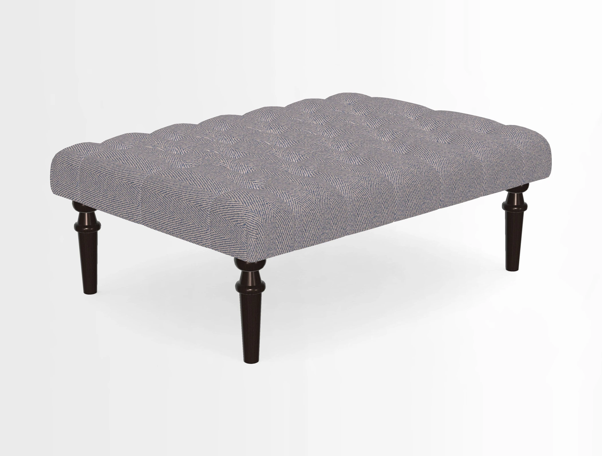 Pentlow Footstool in Mulberry Pompadour Floral Velvet Spice