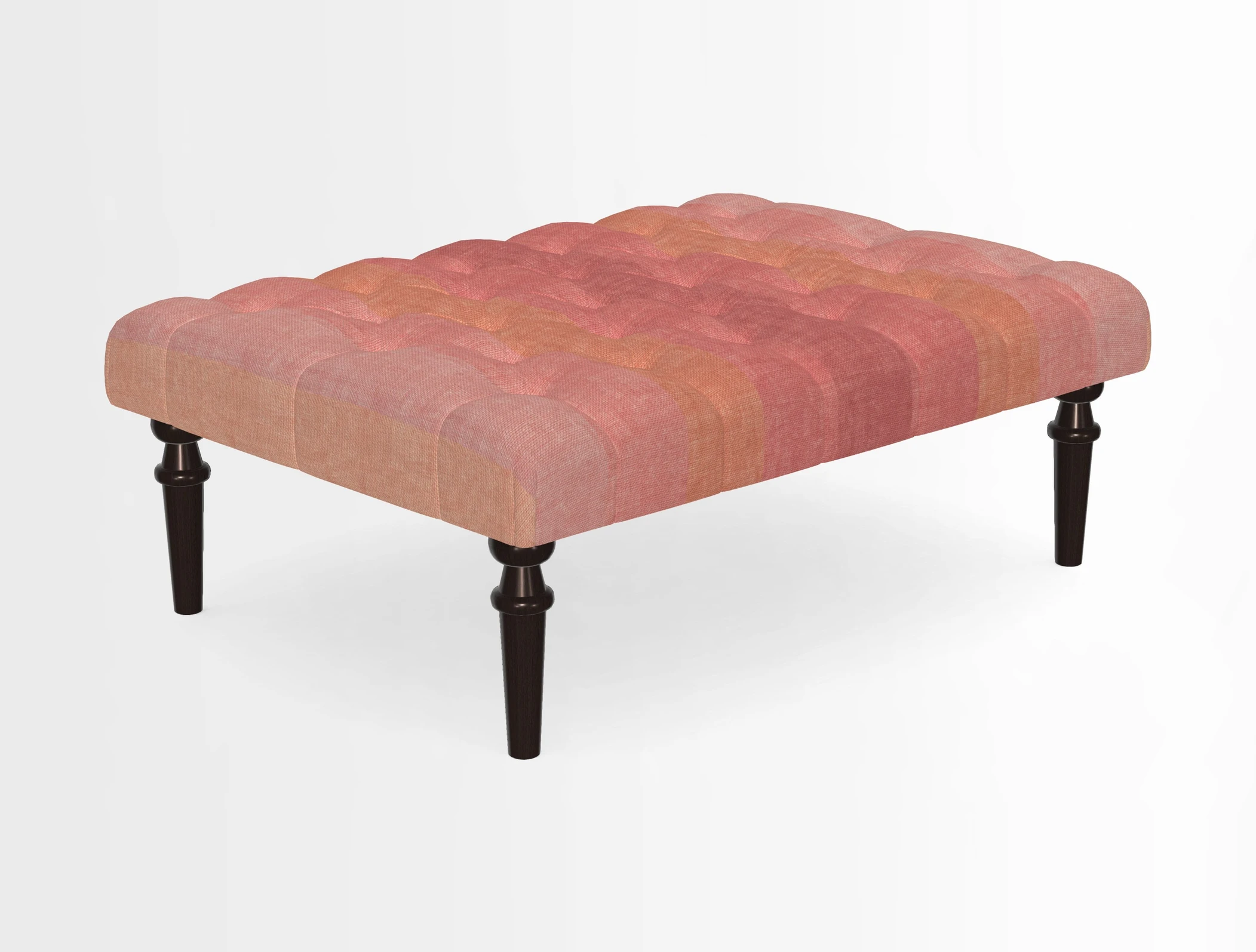 Pentlow Footstool in Mulberry Pompadour Floral Velvet Spice
