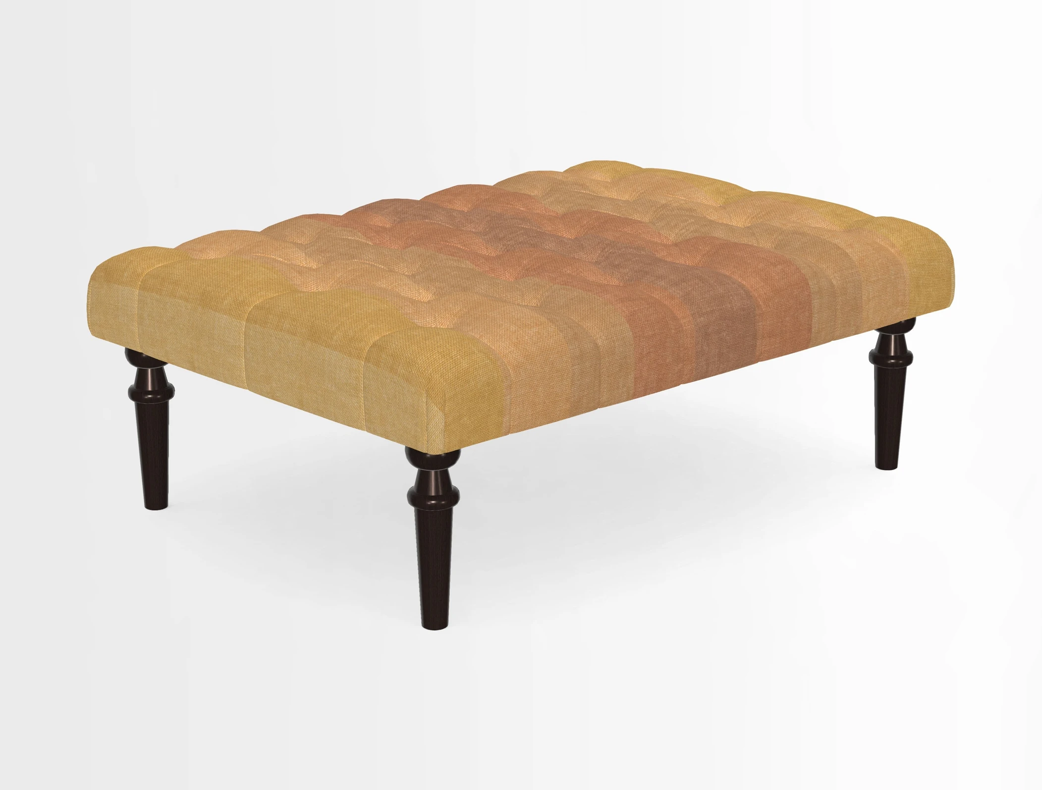 Pentlow Footstool in Mulberry Pompadour Floral Velvet Spice