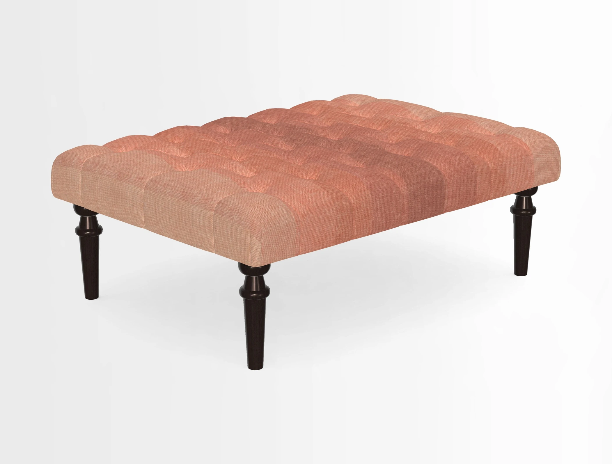 Pentlow Footstool in Mulberry Pompadour Floral Velvet Spice