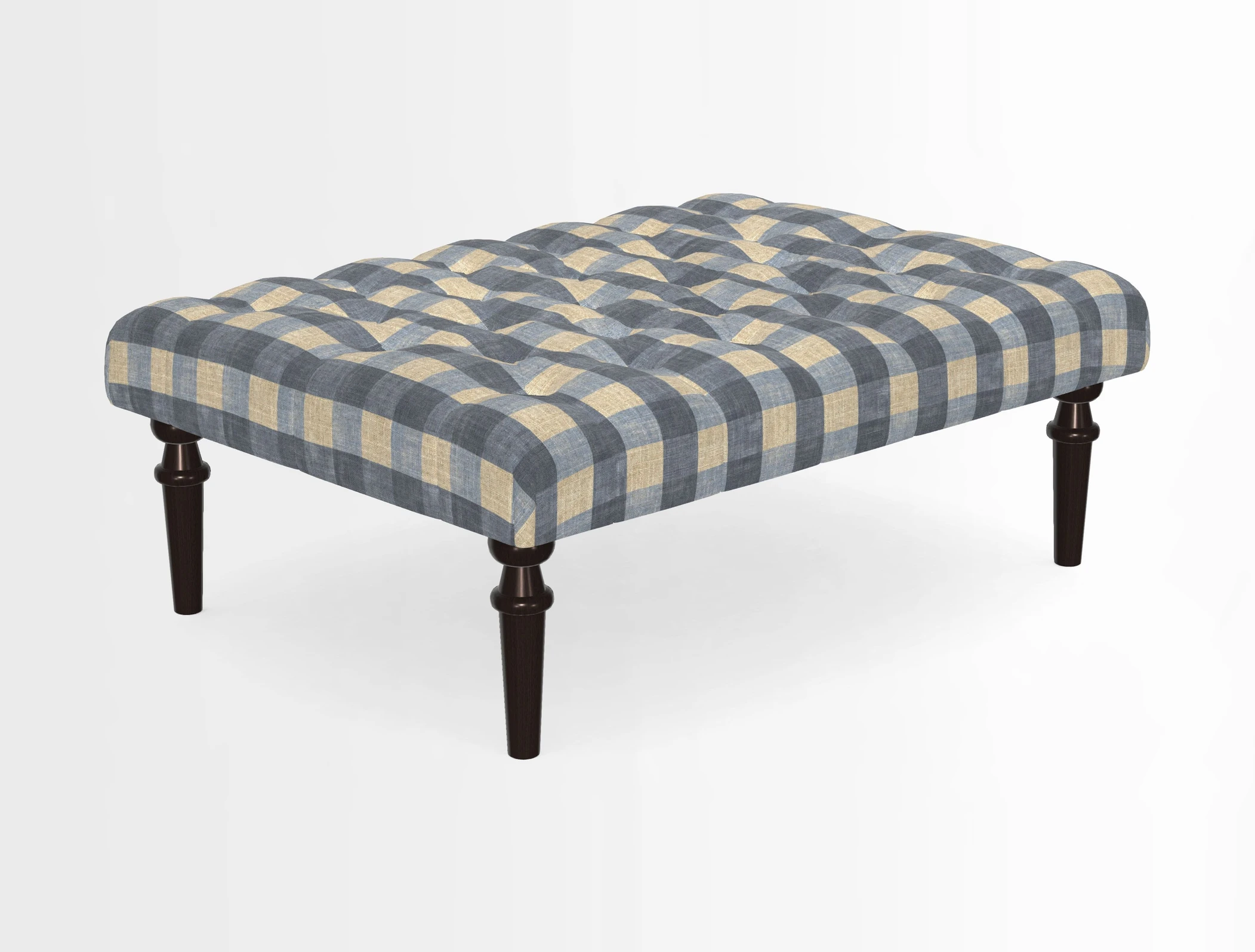 Pentlow Footstool in Mulberry Pompadour Floral Velvet Spice