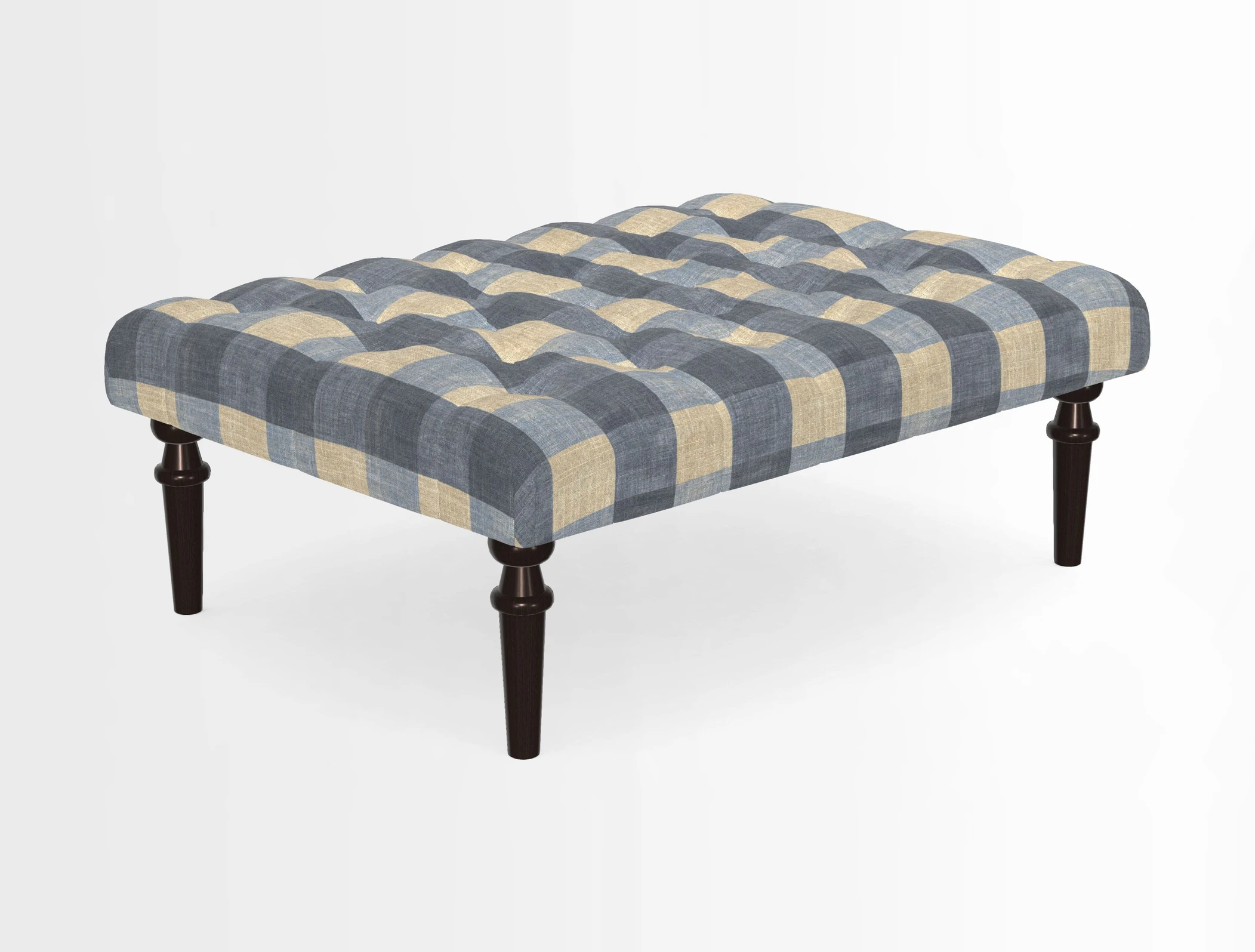 Pentlow Footstool in Mulberry Pompadour Floral Velvet Spice