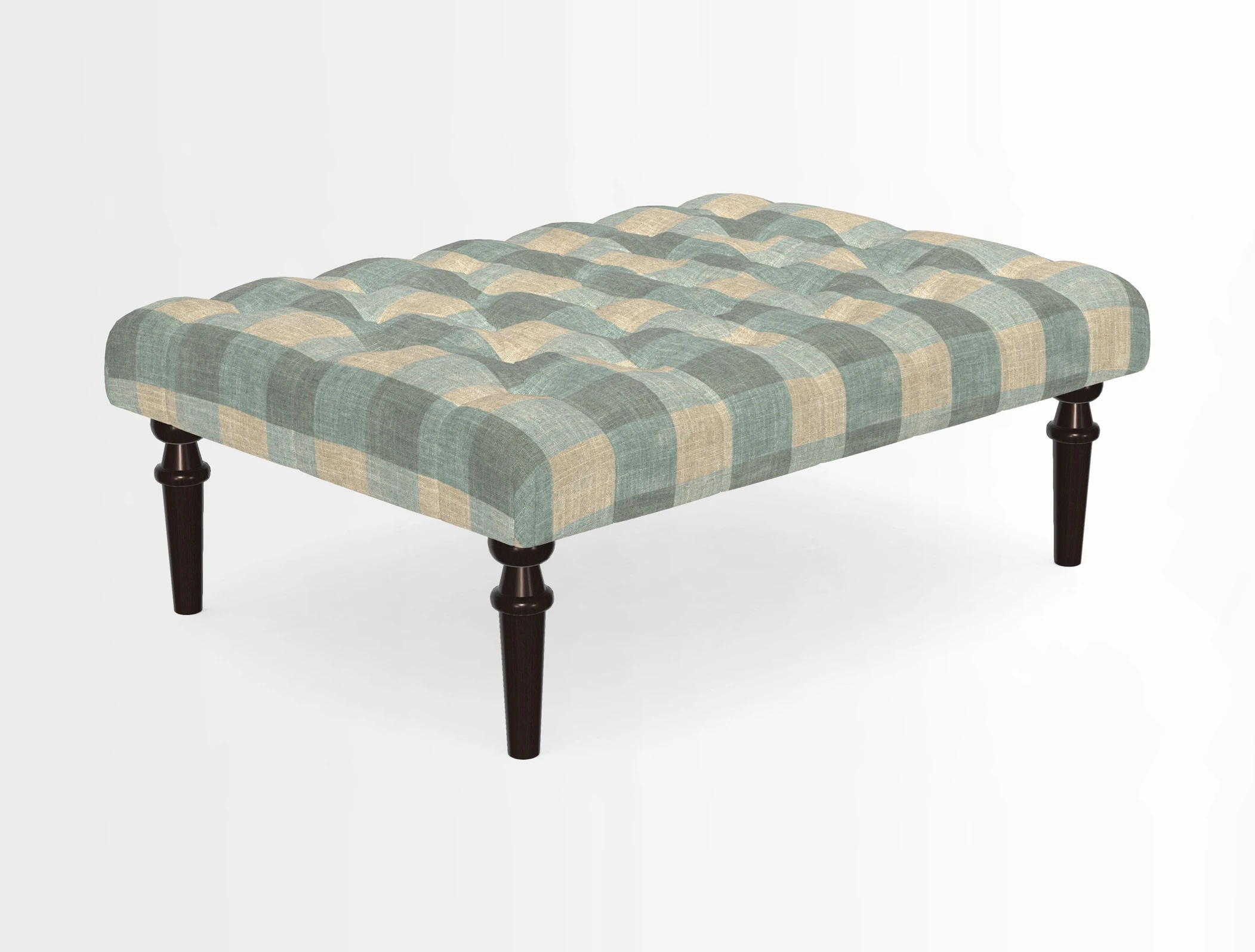 Pentlow Footstool in Mulberry Pompadour Floral Velvet Spice