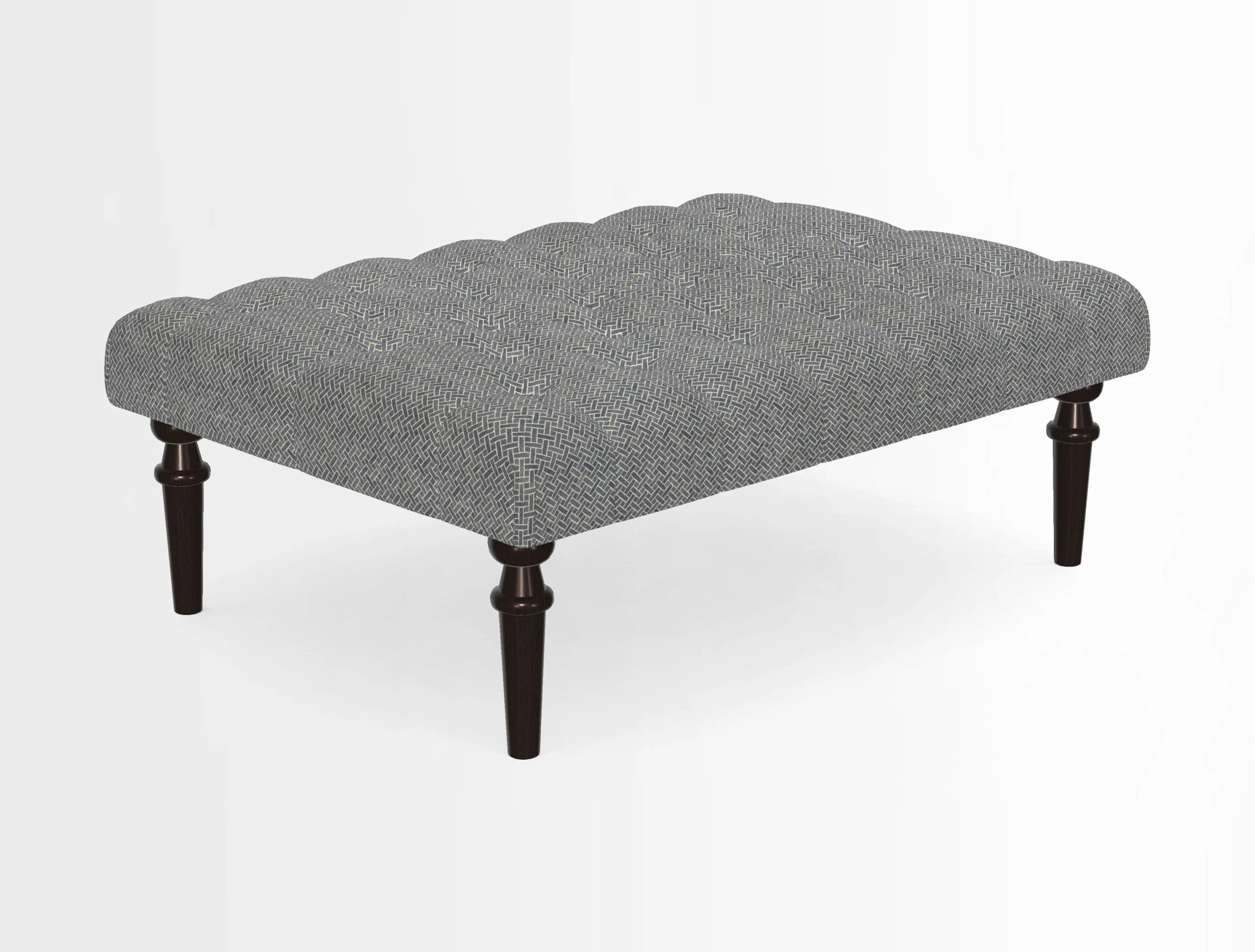 Pentlow Footstool in Mulberry Pompadour Floral Velvet Spice