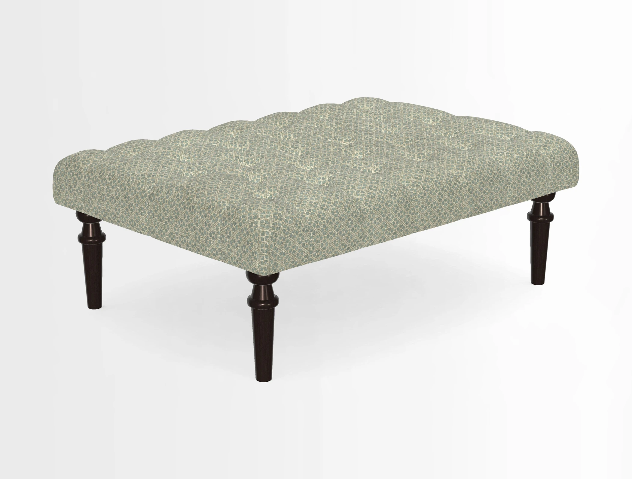 Pentlow Footstool in Mulberry Pompadour Floral Velvet Spice