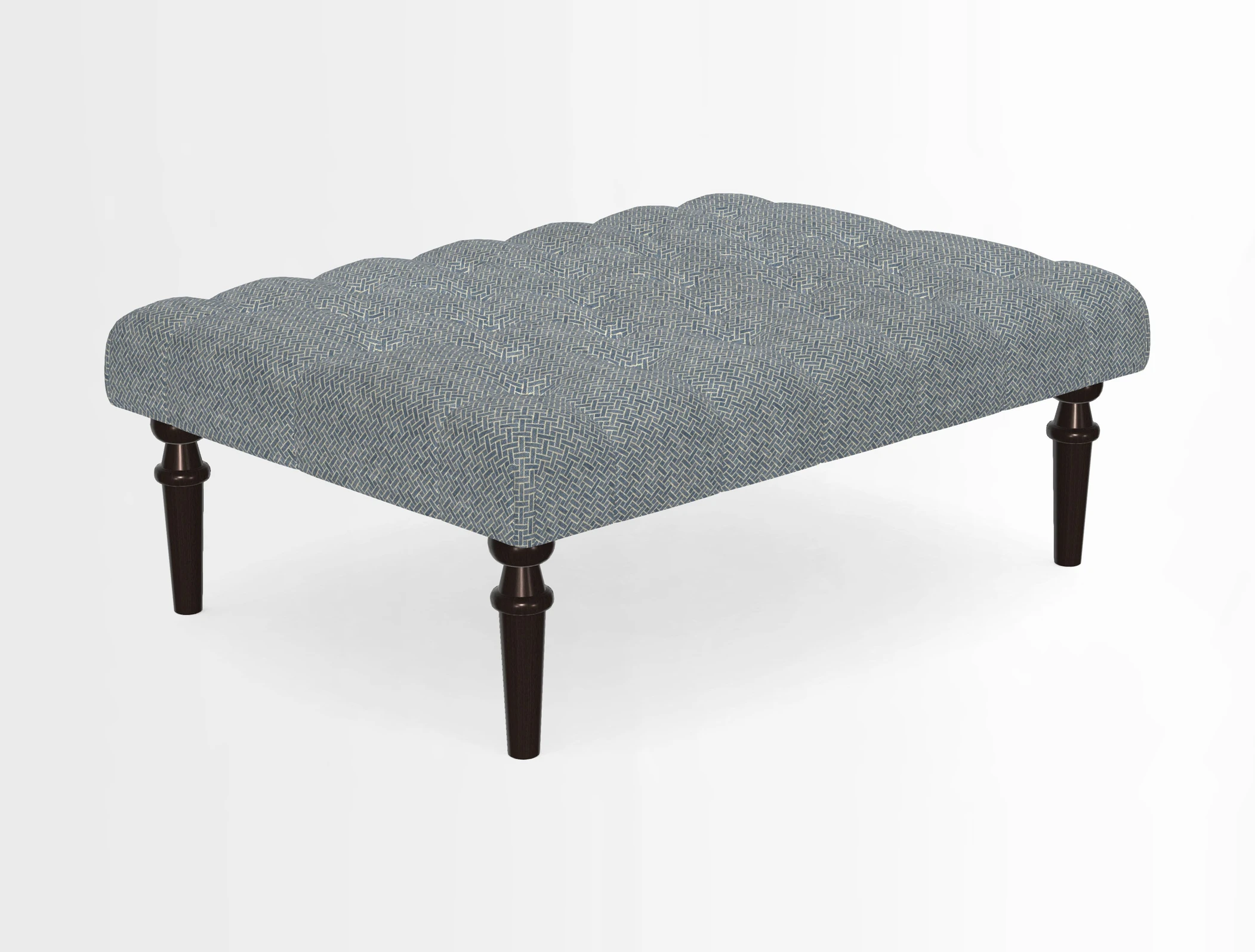 Pentlow Footstool in Mulberry Pompadour Floral Velvet Spice