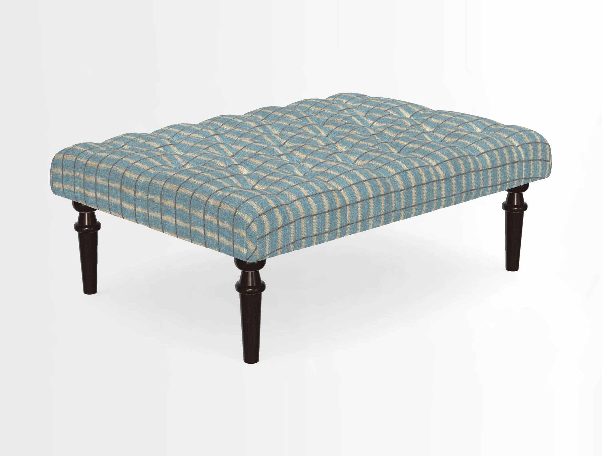 Pentlow Footstool in Mulberry Pompadour Floral Velvet Spice