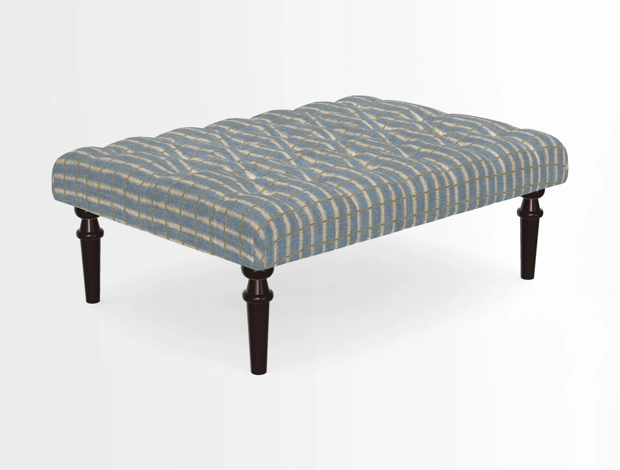 Pentlow Footstool in Mulberry Pompadour Floral Velvet Spice