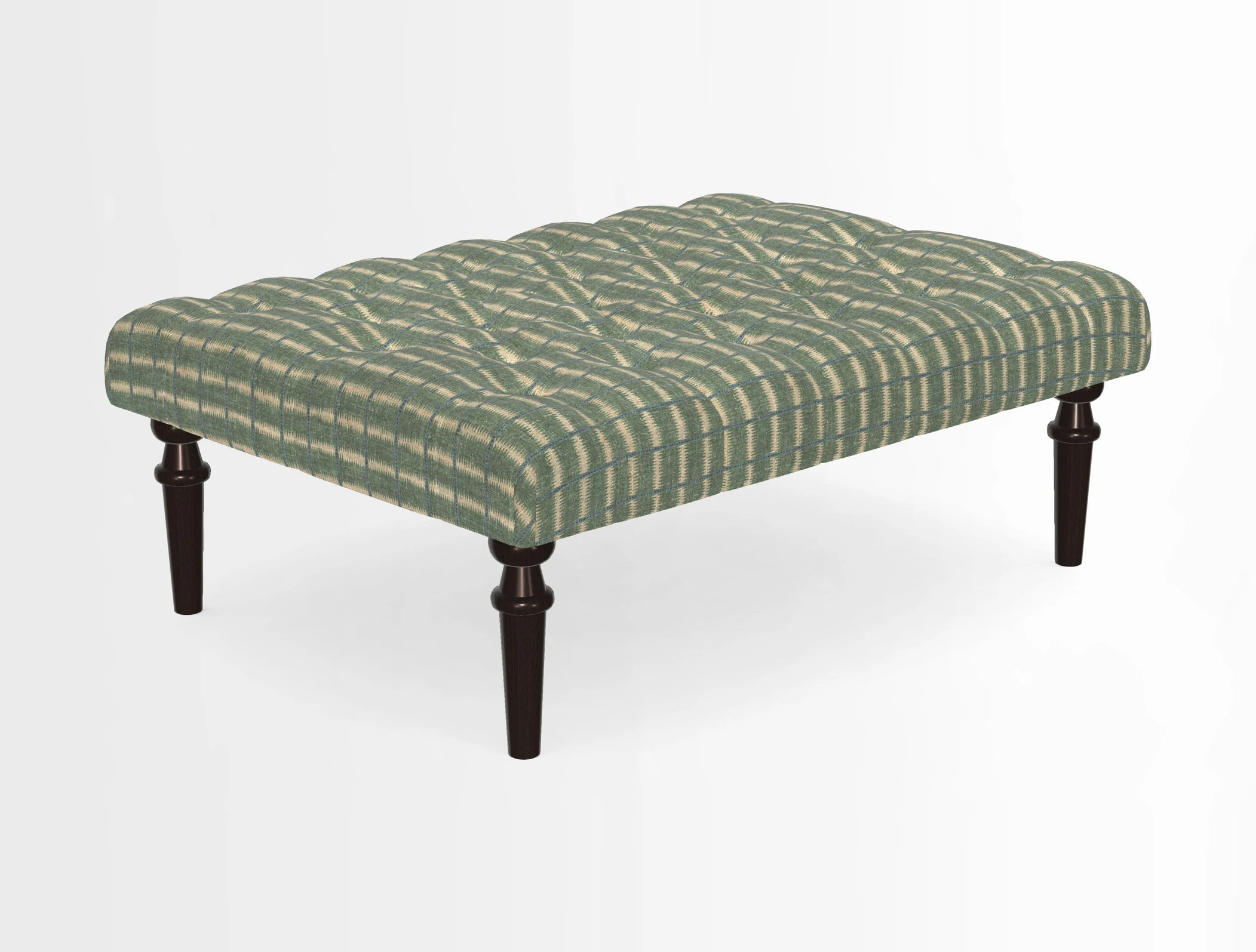 Pentlow Footstool in Mulberry Pompadour Floral Velvet Spice