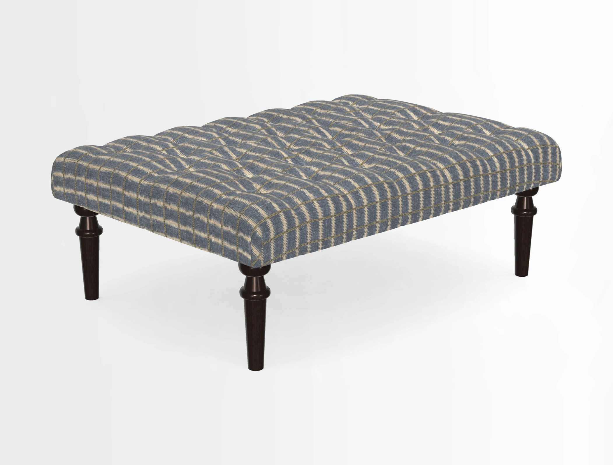Pentlow Footstool in Mulberry Pompadour Floral Velvet Spice