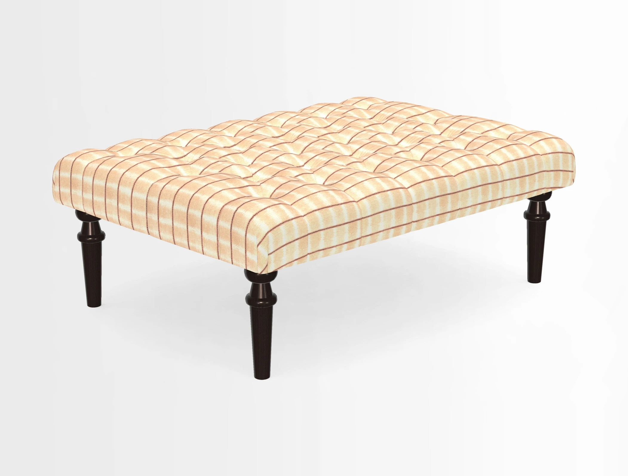 Pentlow Footstool in Mulberry Pompadour Floral Velvet Spice