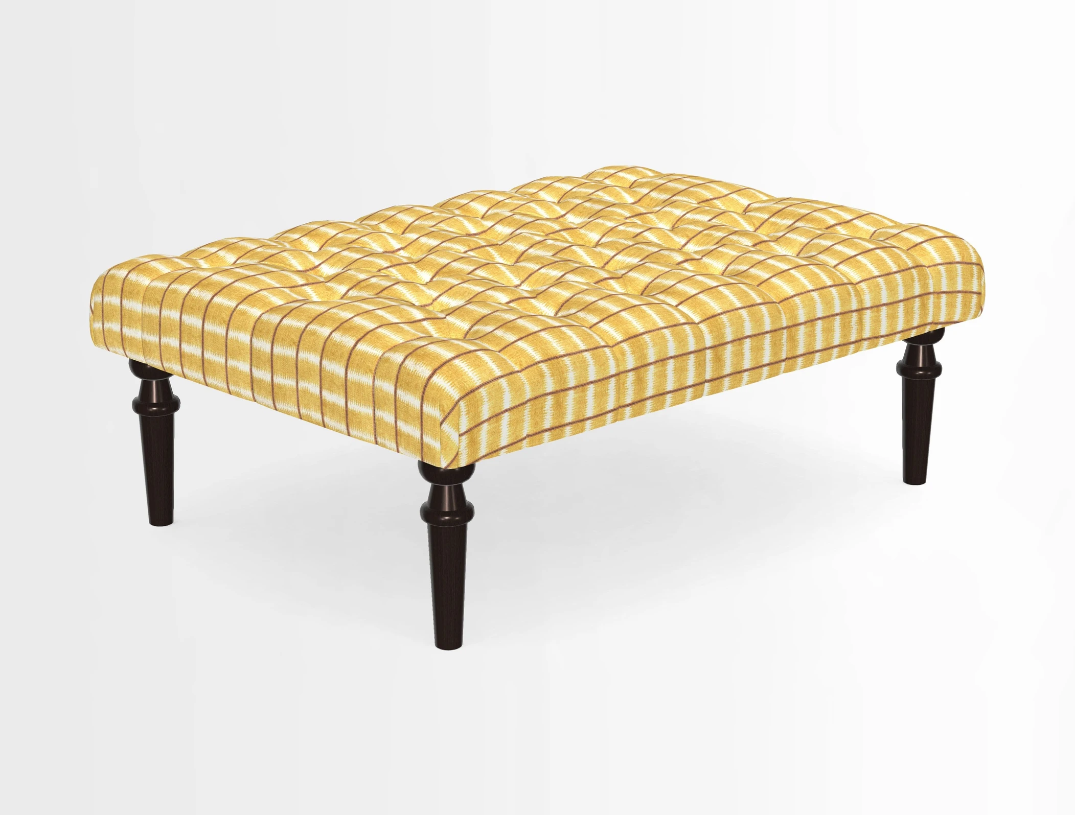 Pentlow Footstool in Mulberry Pompadour Floral Velvet Spice