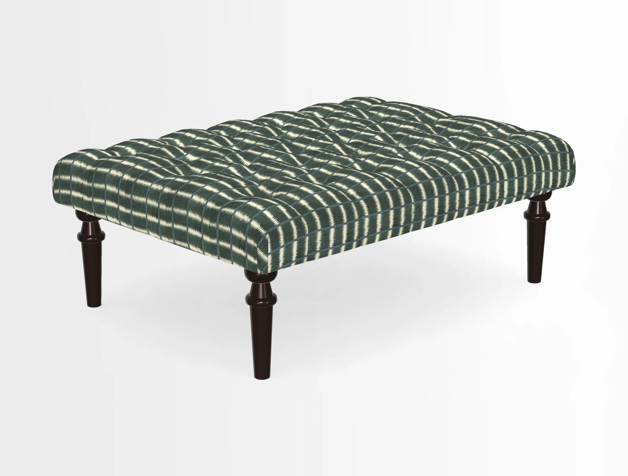 Pentlow Footstool in Mulberry Pompadour Floral Velvet Spice