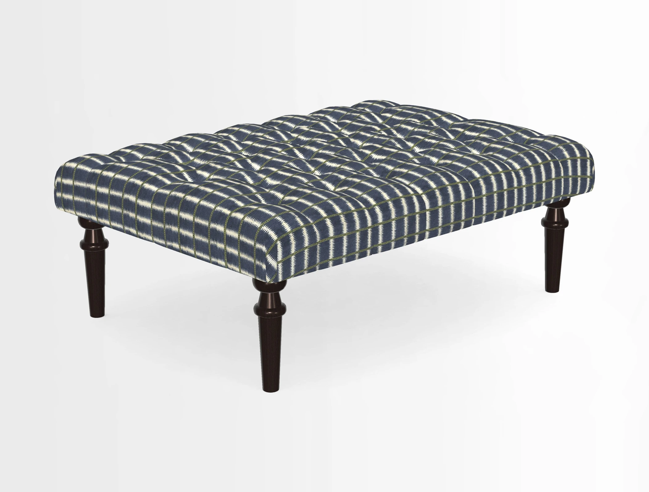 Pentlow Footstool in Mulberry Pompadour Floral Velvet Spice