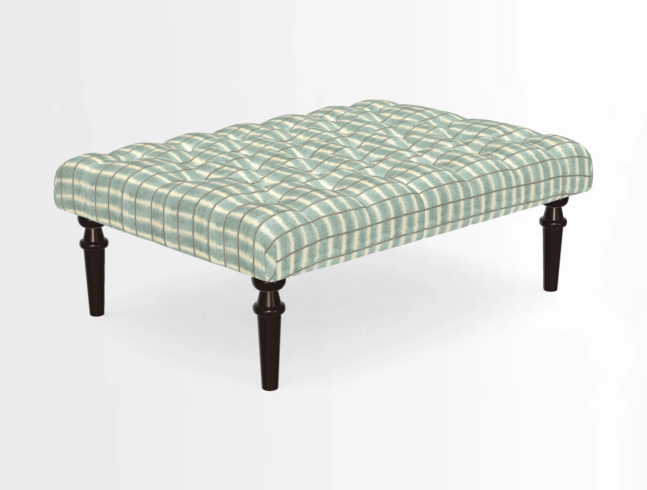 Pentlow Footstool in Mulberry Pompadour Floral Velvet Spice