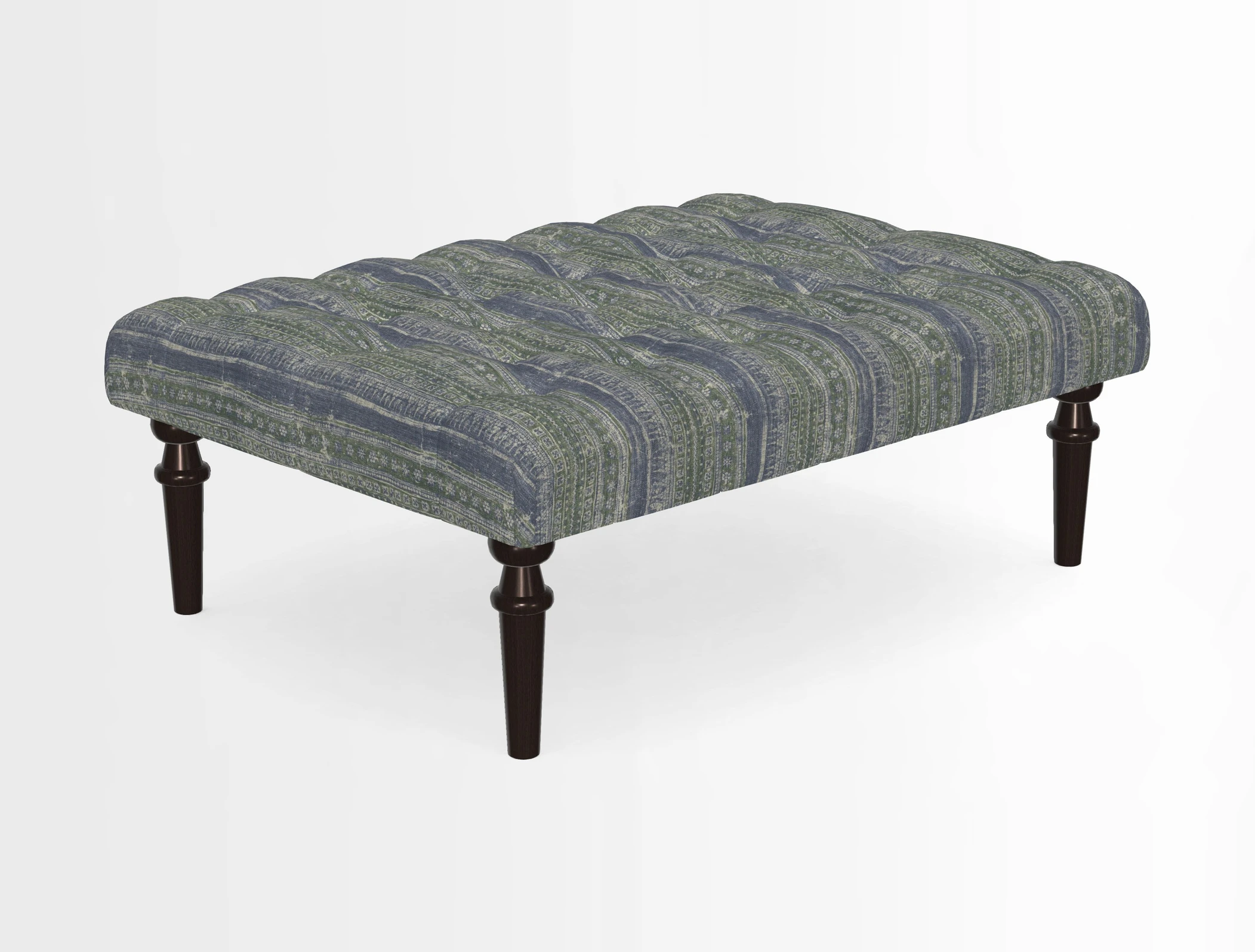 Pentlow Footstool in Mulberry Pompadour Floral Velvet Spice