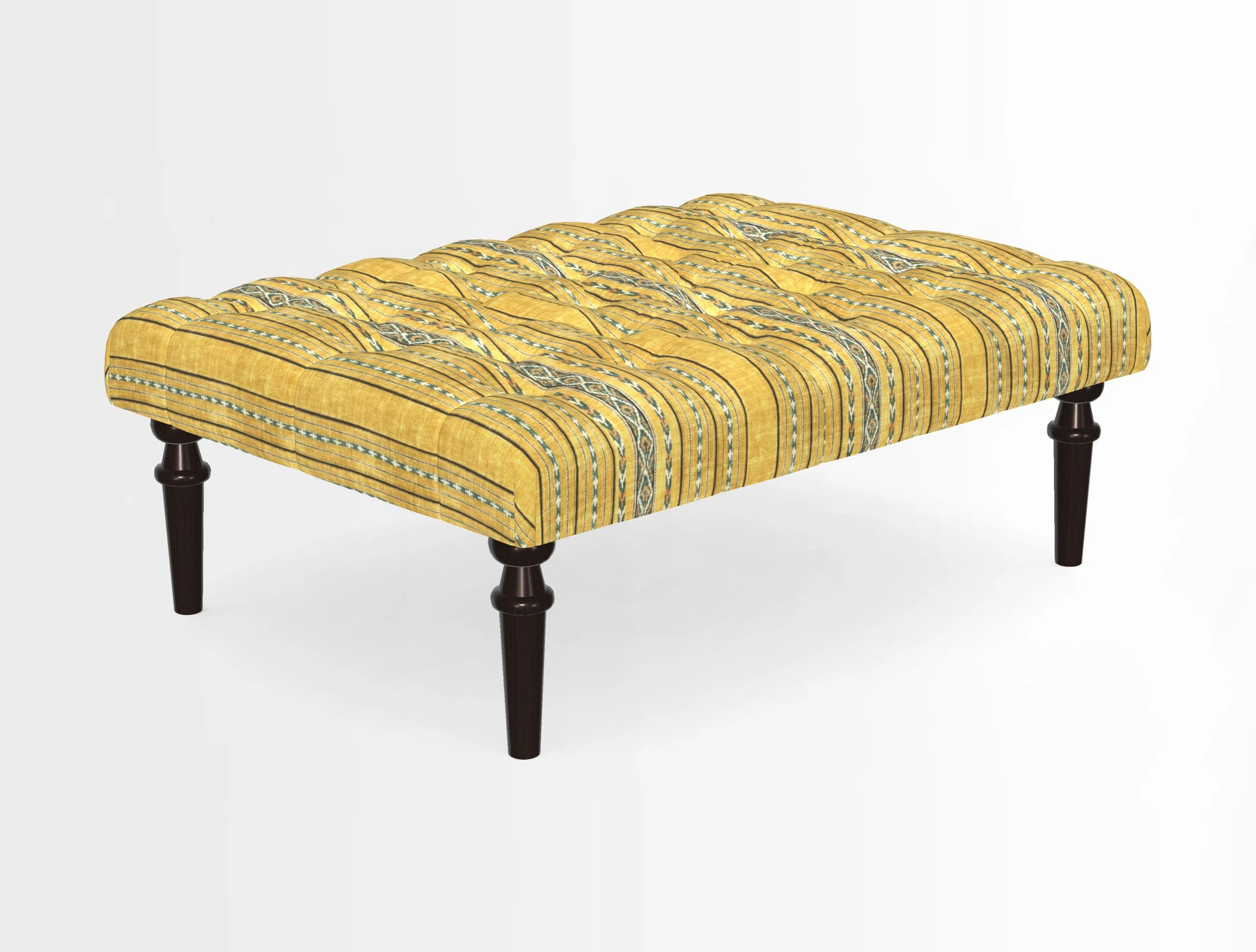 Pentlow Footstool in Mulberry Pompadour Floral Velvet Spice