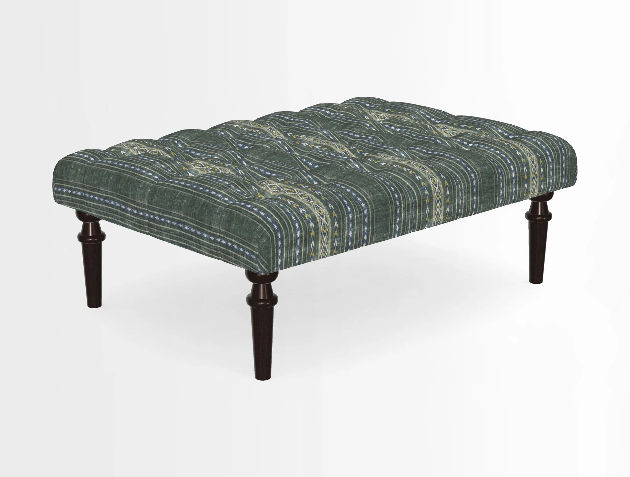 Pentlow Footstool in Mulberry Pompadour Floral Velvet Spice