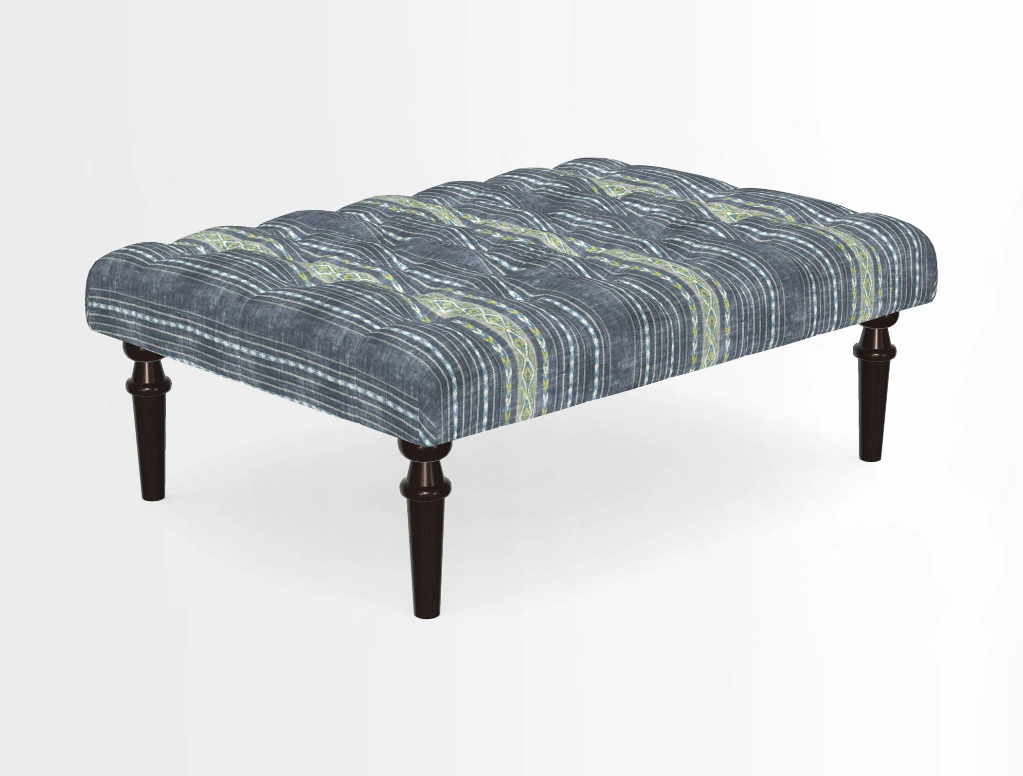 Pentlow Footstool in Mulberry Pompadour Floral Velvet Spice