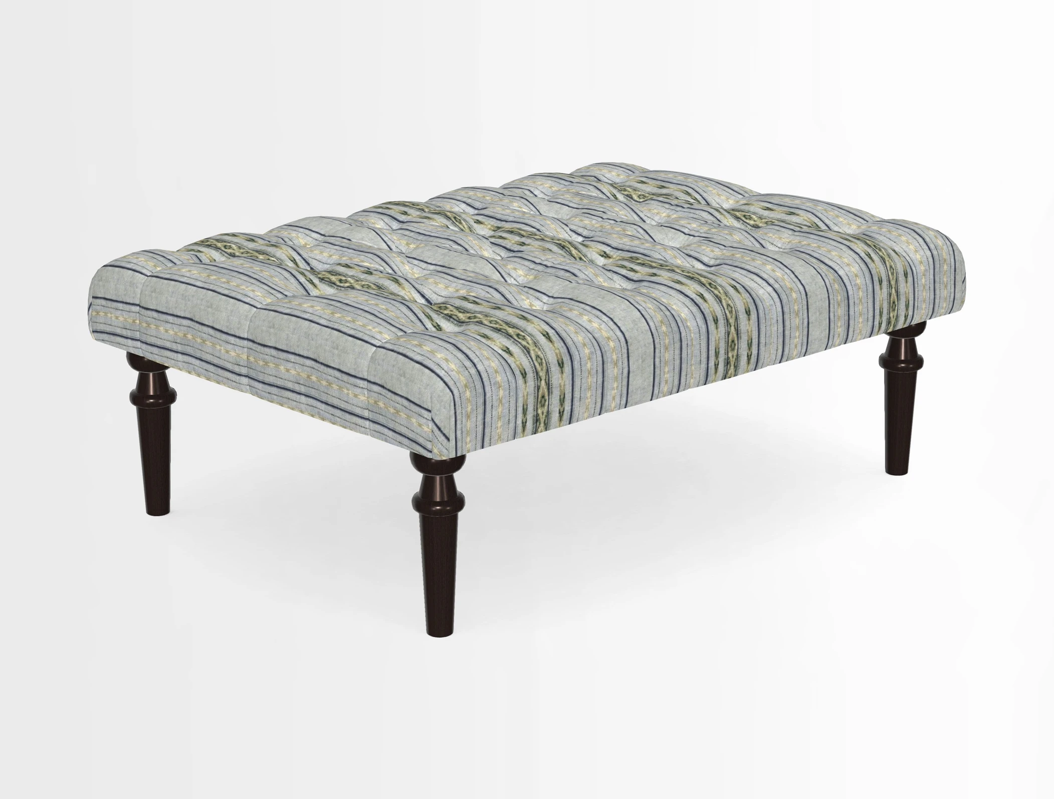 Pentlow Footstool in Mulberry Pompadour Floral Velvet Spice