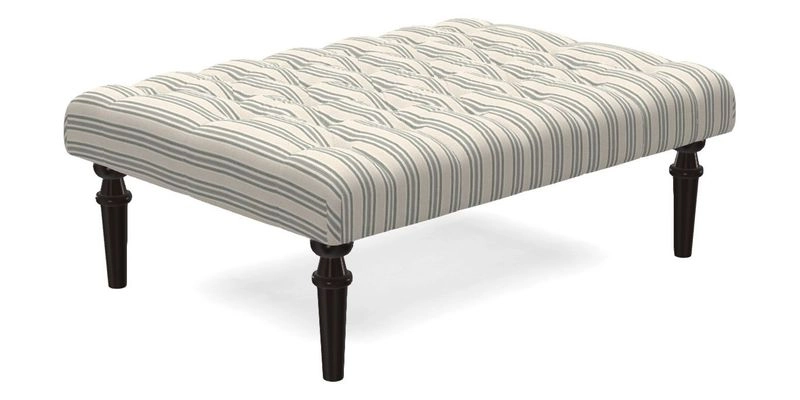 Pentlow Footstool in Mulberry Pompadour Floral Velvet Spice