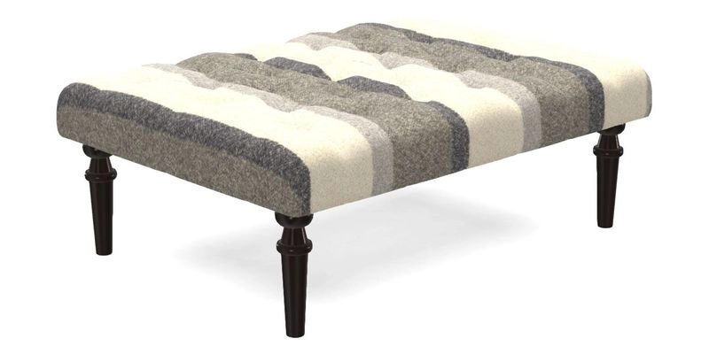 Pentlow Footstool in Mulberry Pompadour Floral Velvet Spice