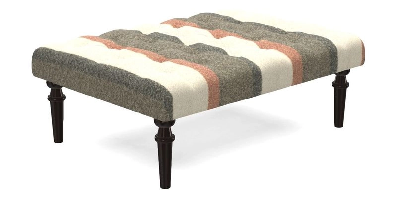 Pentlow Footstool in Mulberry Pompadour Floral Velvet Spice