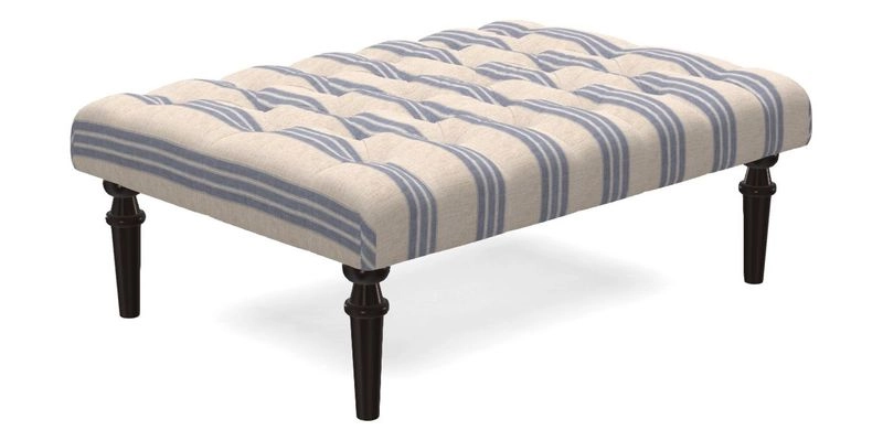 Pentlow Footstool in Mulberry Pompadour Floral Velvet Spice